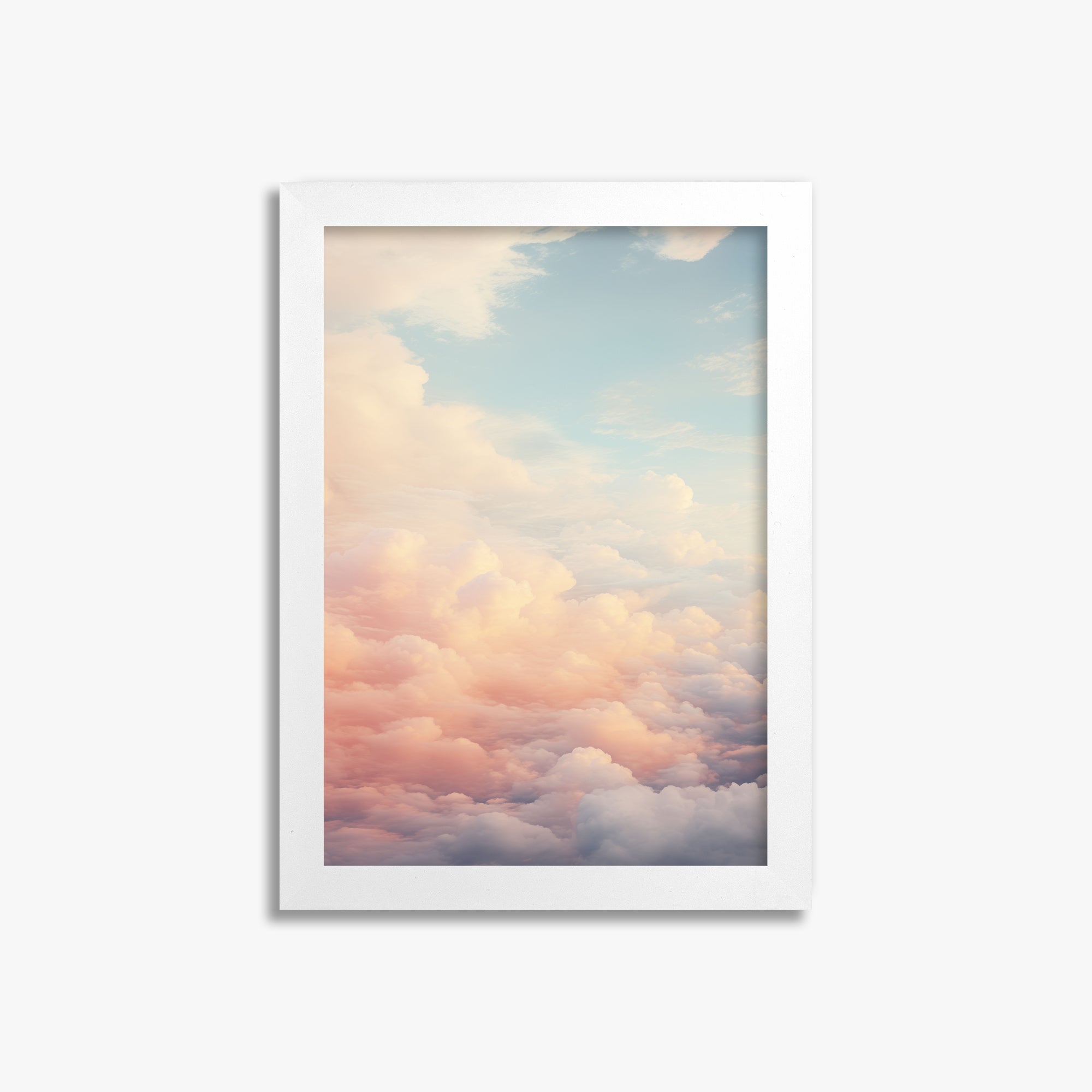 Celestial Cotton Candy, 21x30cm Framed Poster With White Frame