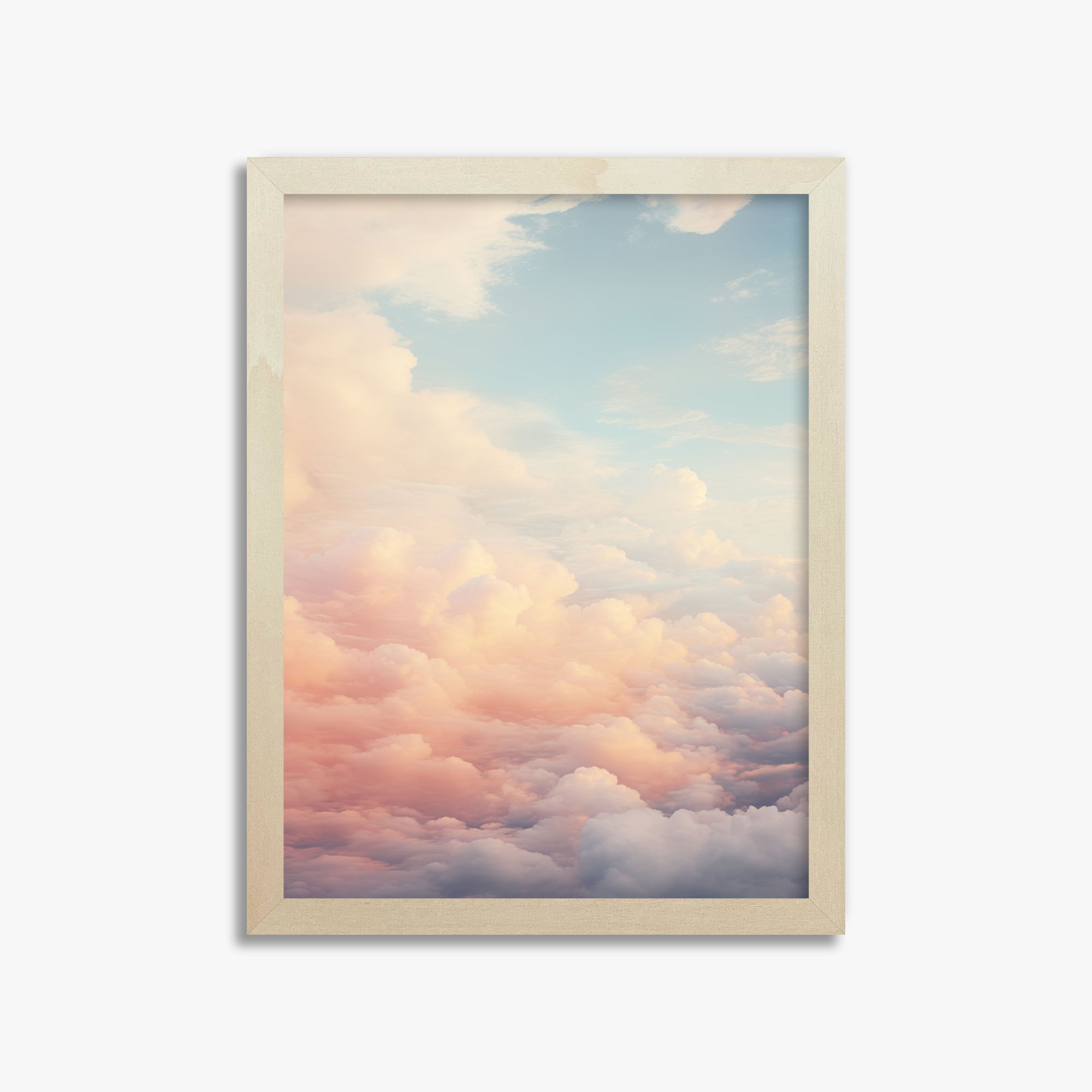Celestial Cotton Candy, 30x40cm Framed Poster With Lime Wood Frame