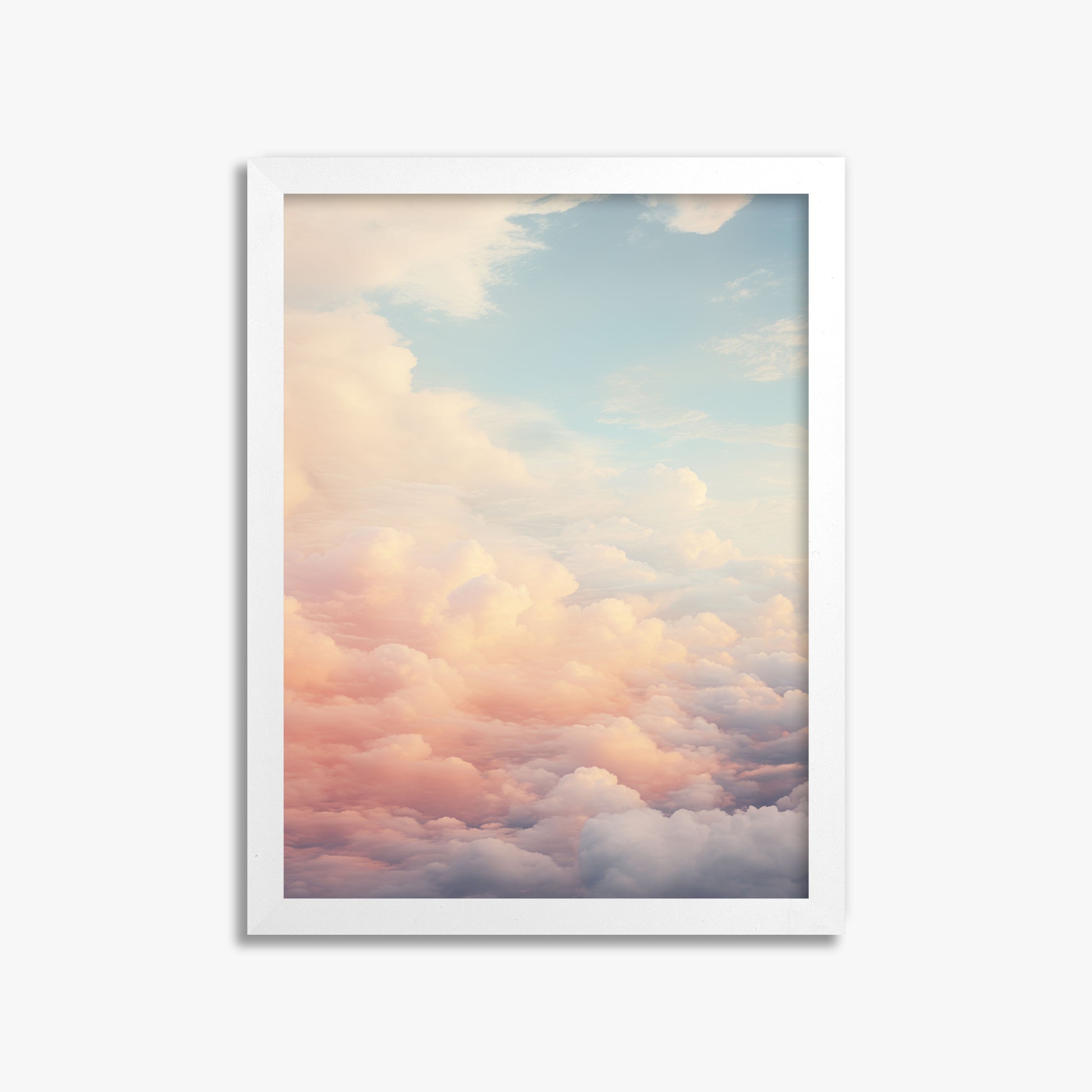 Celestial Cotton Candy, 30x40cm Framed Poster With White Frame