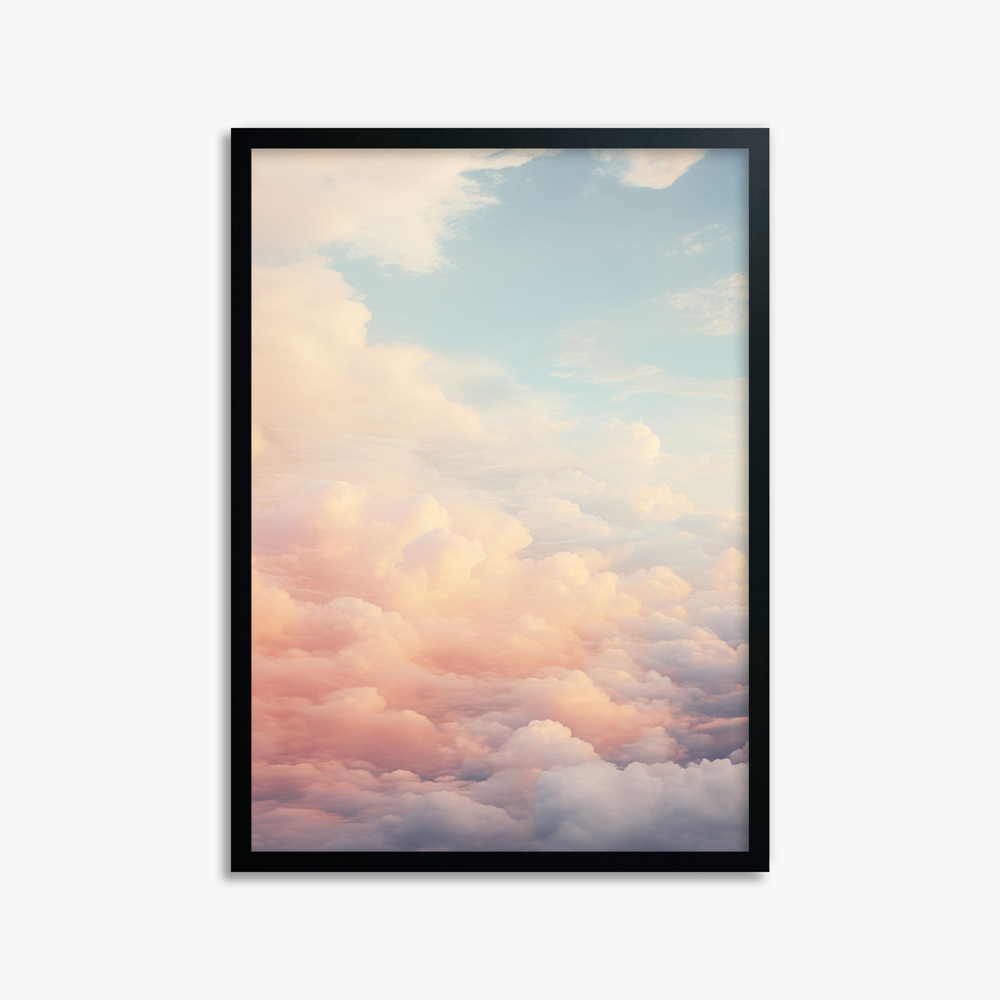 Celestial Cotton Candy, 50x70cm Framed Poster With Black Frame