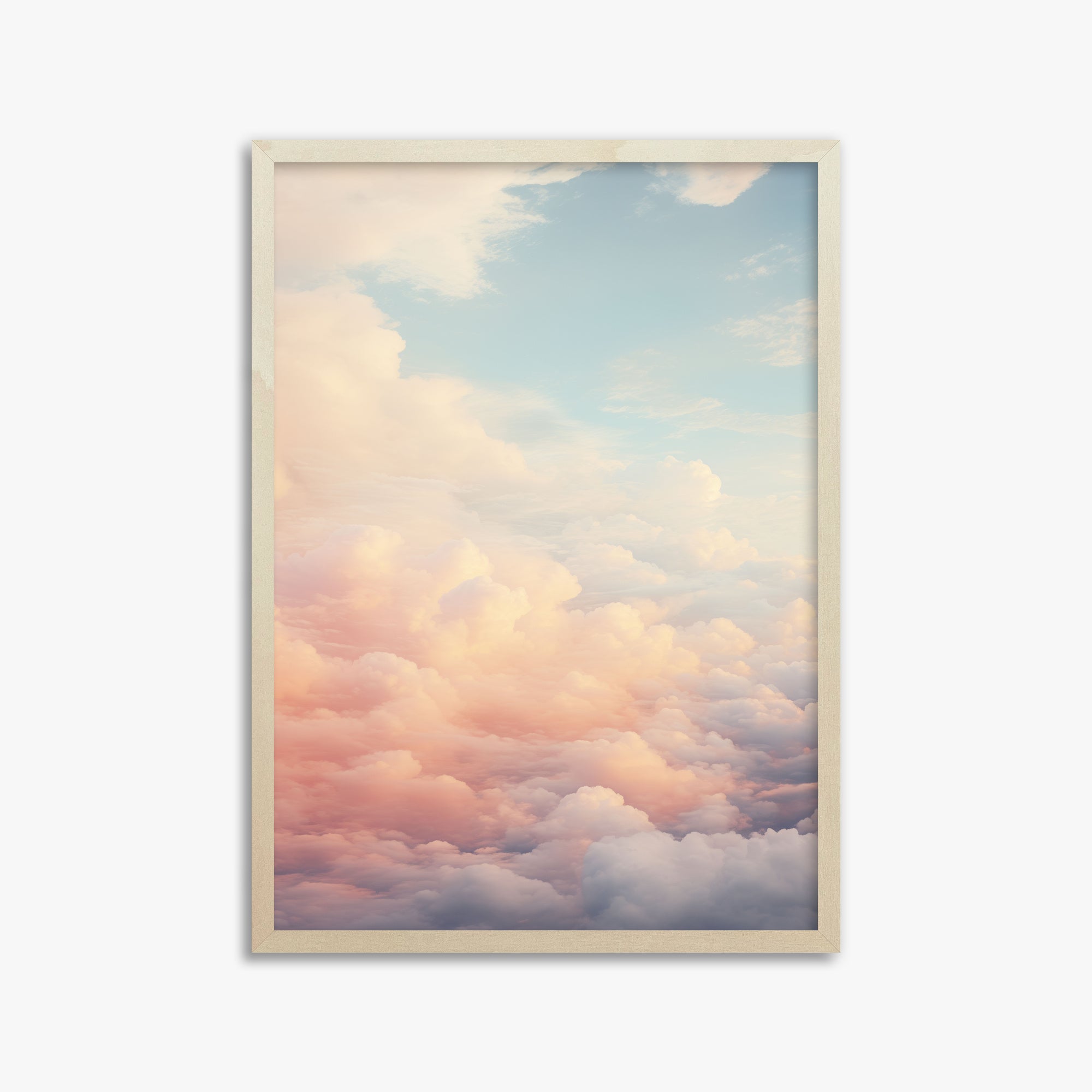 Celestial Cotton Candy, 50x70cm Framed Poster With Lime Wood Frame