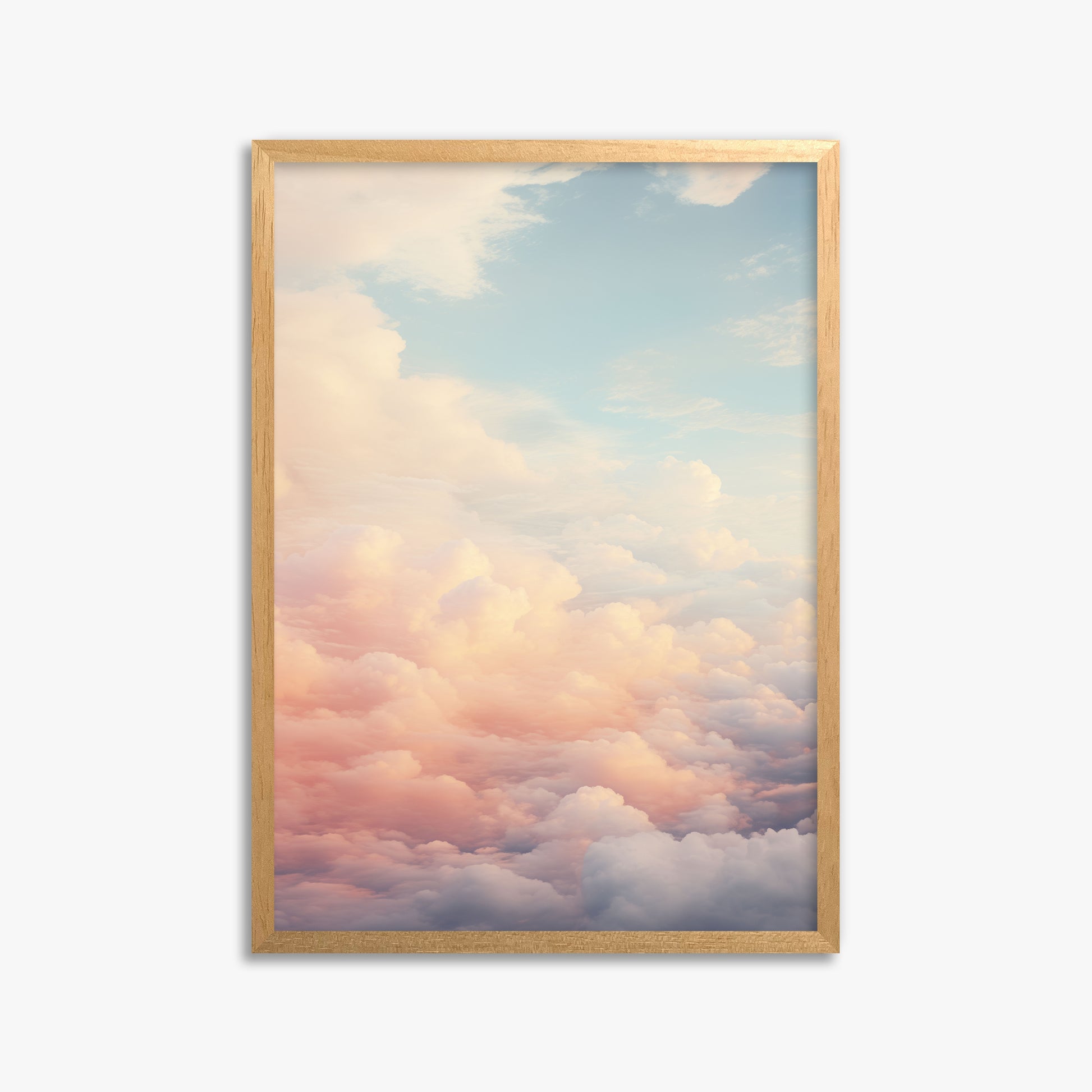 Celestial Cotton Candy, 50x70cm Framed Poster With Oak Frame