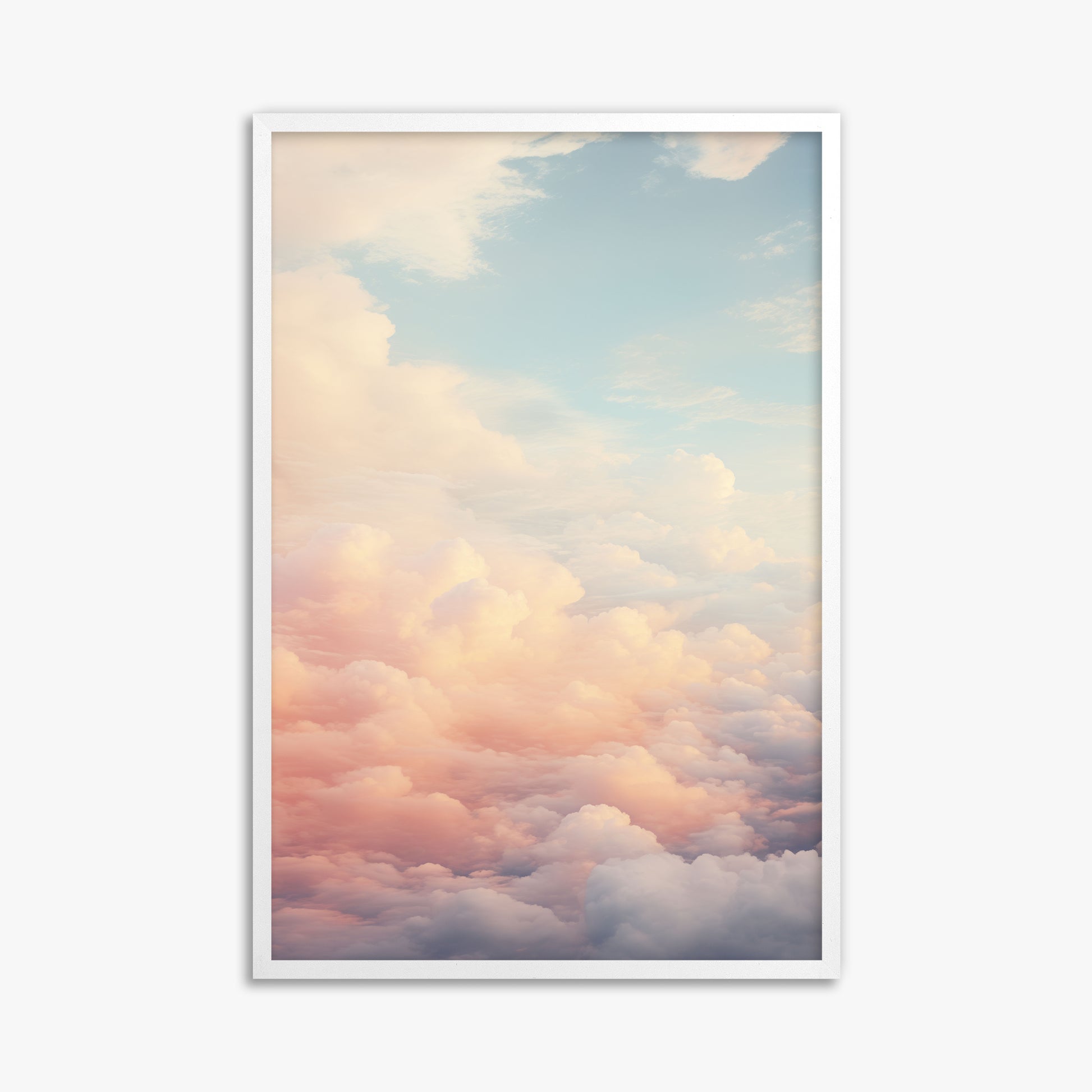Celestial Cotton Candy, 61x91cm Framed Poster With White Frame