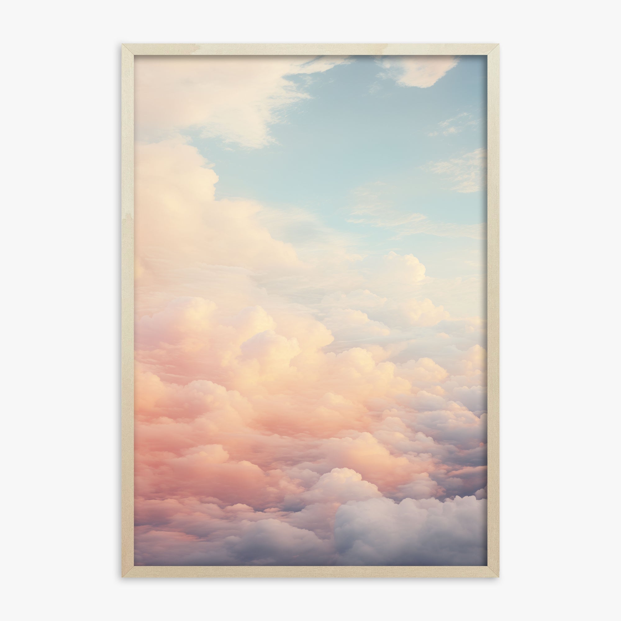 Celestial Cotton Candy, 70x100cm Framed Poster With Lime Wood Frame