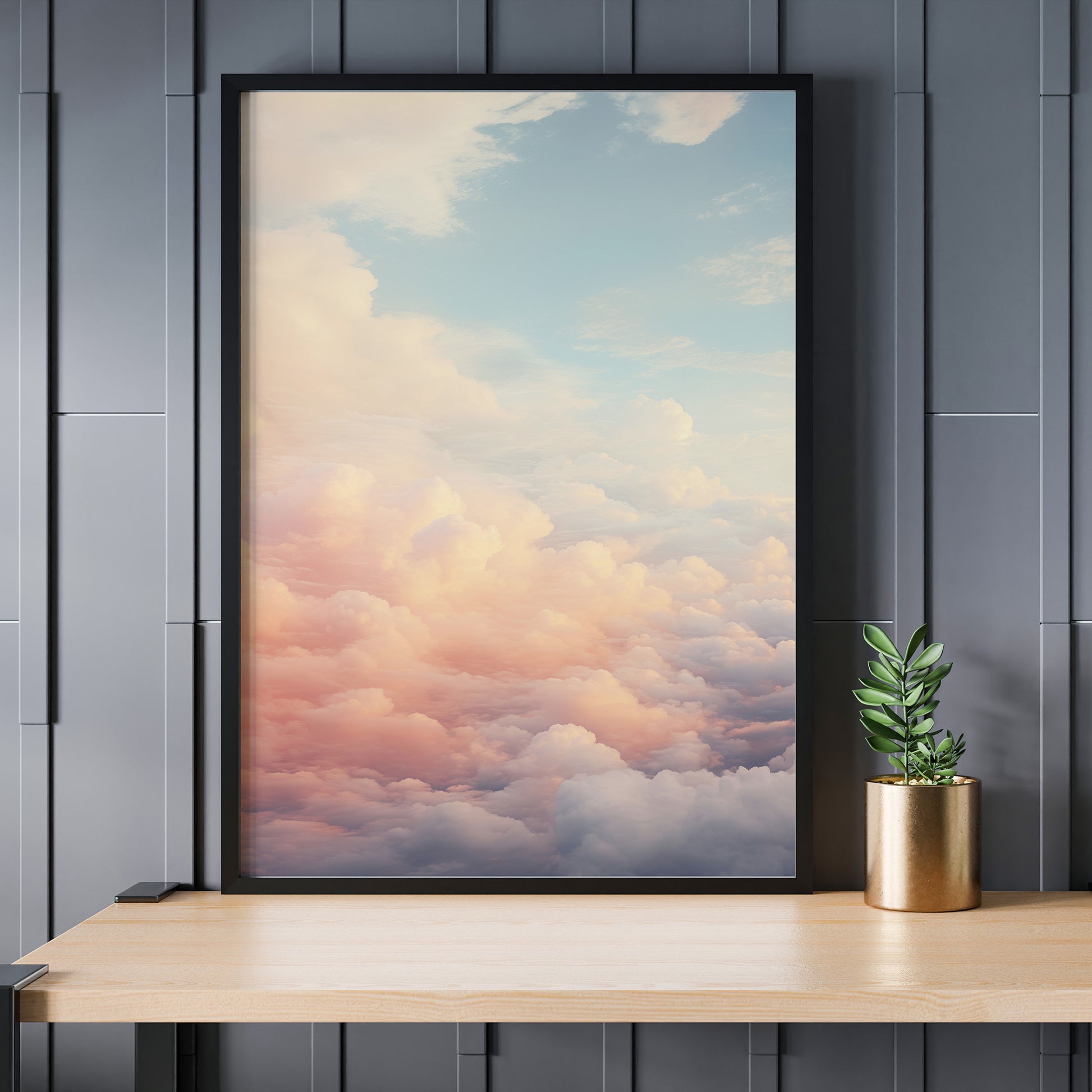 Design Concept No. 24 for Celestial Cotton Candy Modern Poster Art