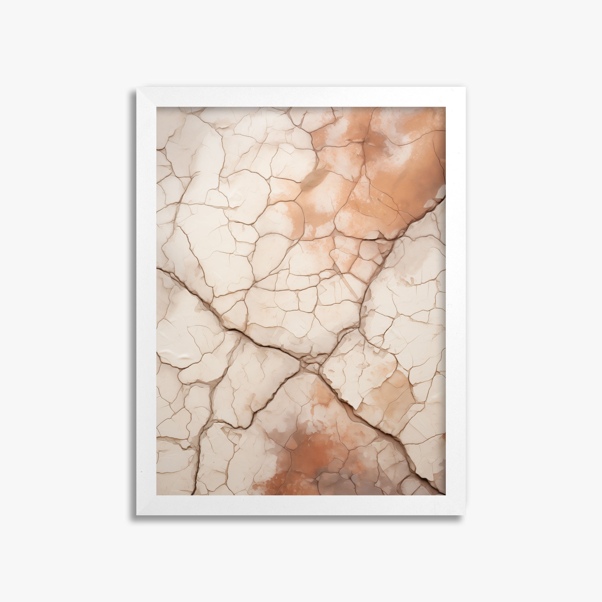 Desert Mosaic, 30x40cm Framed Poster With White Frame