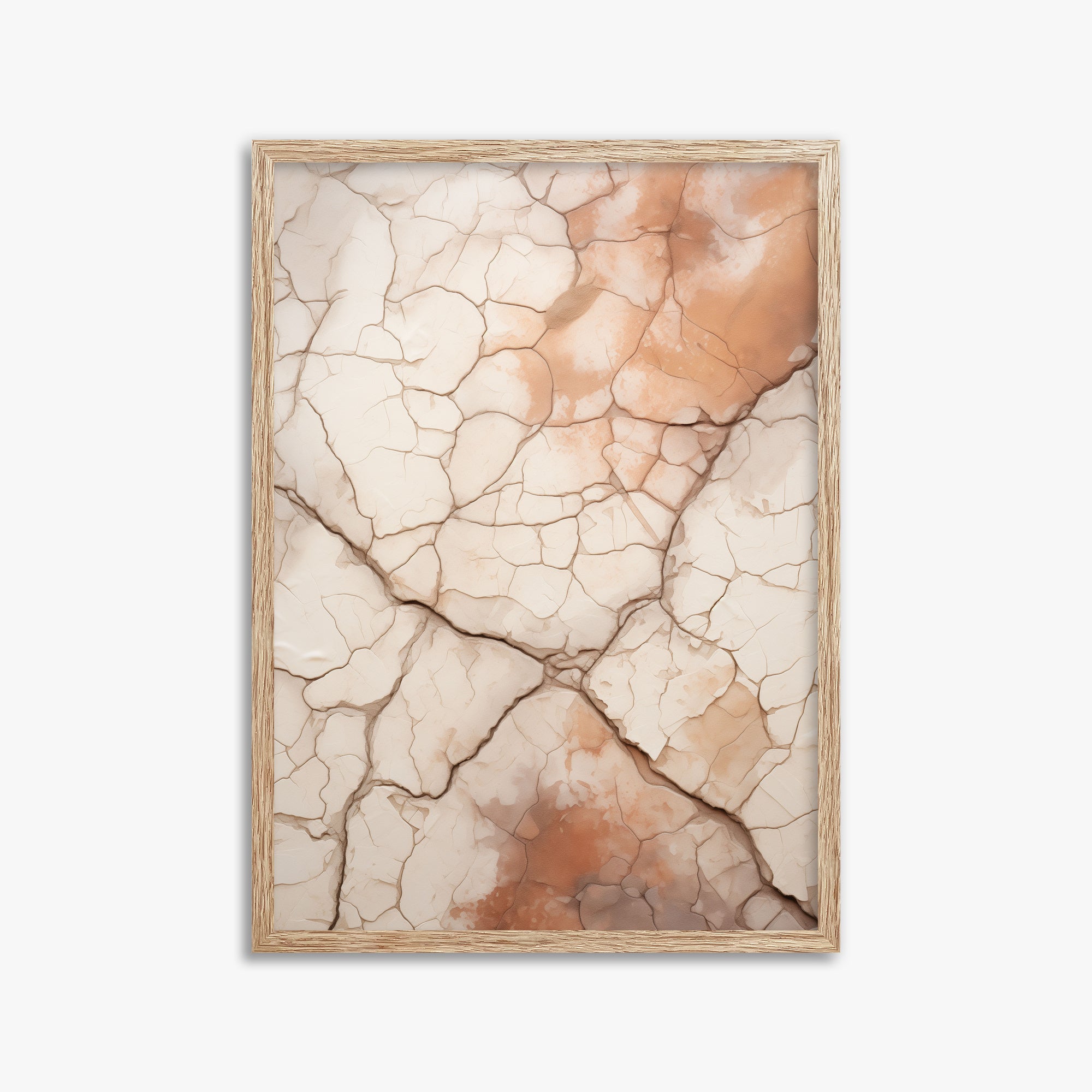 Desert Mosaic, 50x70cm Framed Poster With Raw Oak Frame