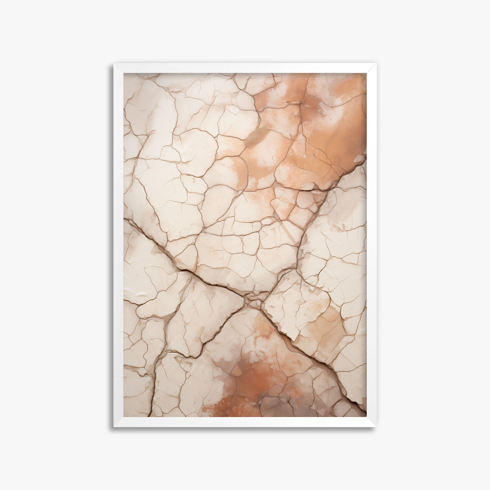 Desert Mosaic, 50x70cm Framed Poster With White Frame