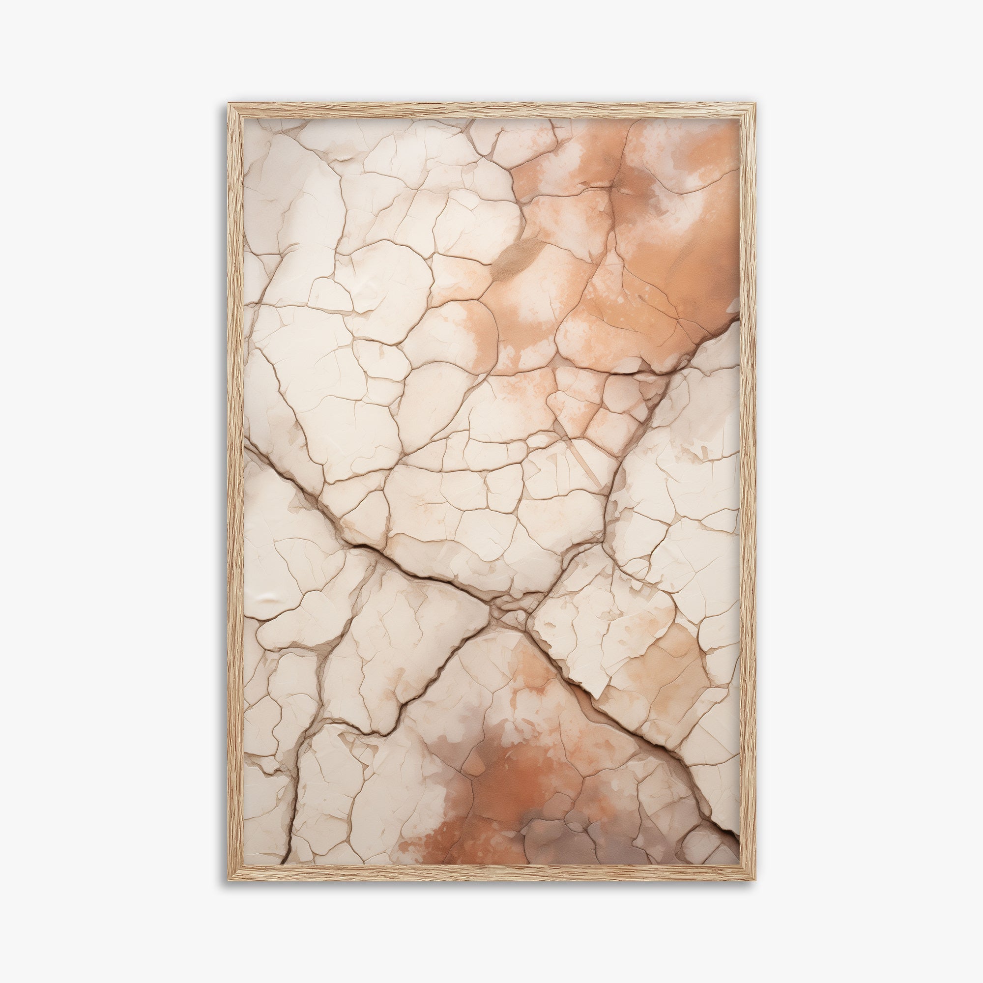 Desert Mosaic, 61x91cm Framed Poster With Raw Oak Frame