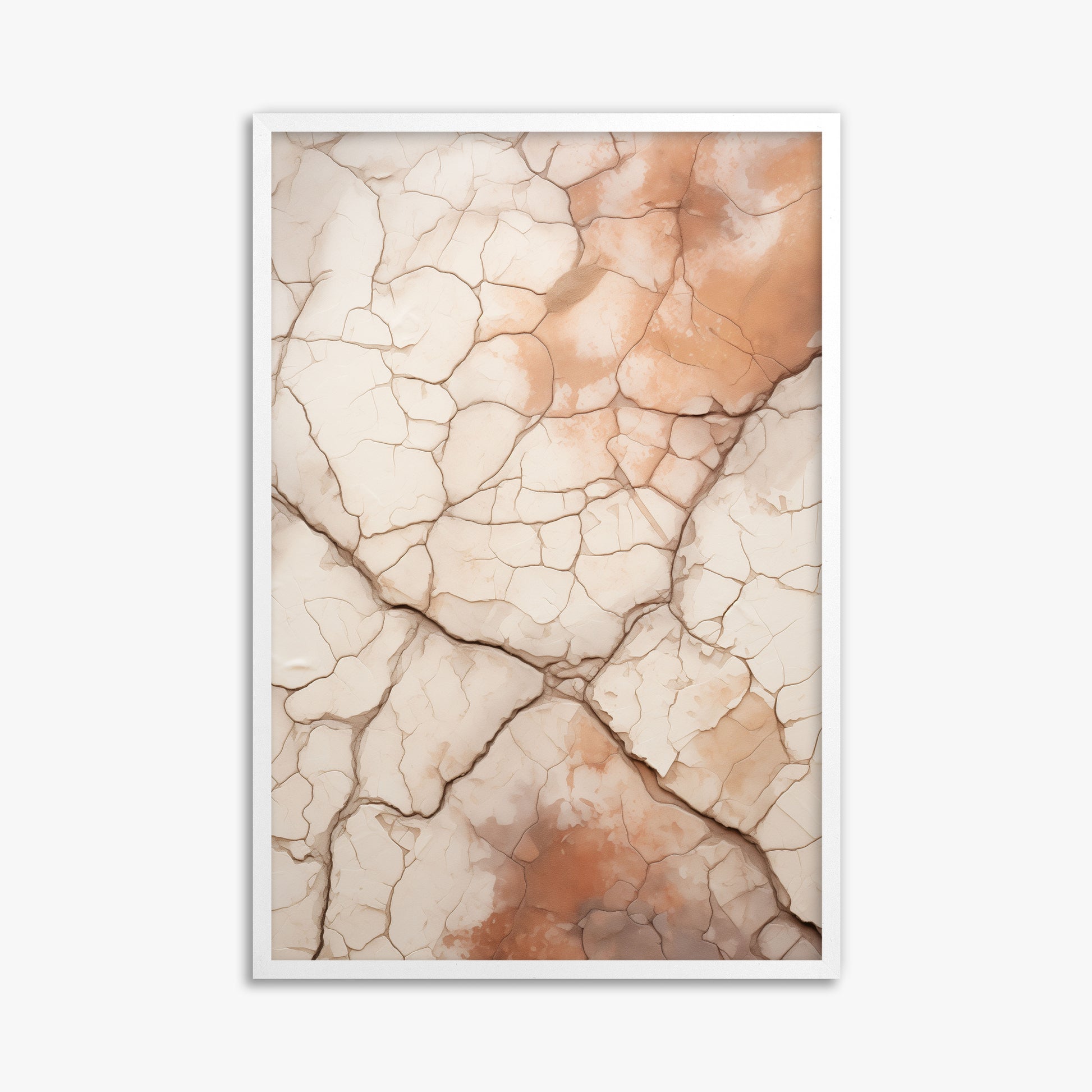 Desert Mosaic, 61x91cm Framed Poster With White Frame