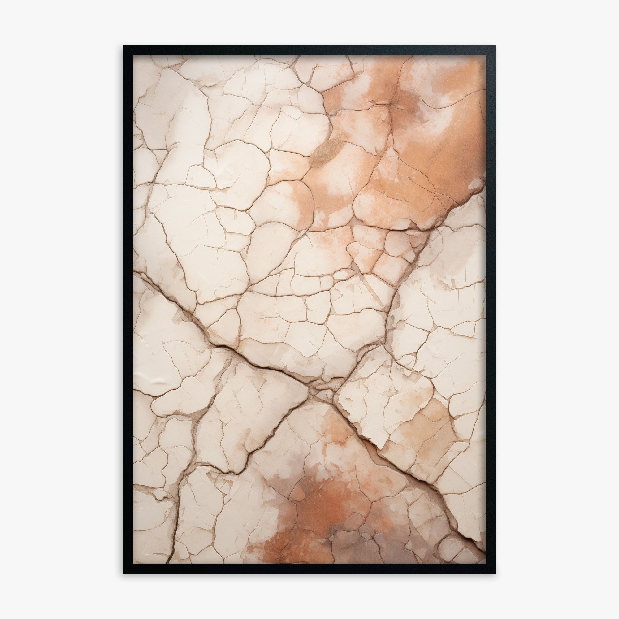 Desert Mosaic, Black Framed Poster With Black Frame