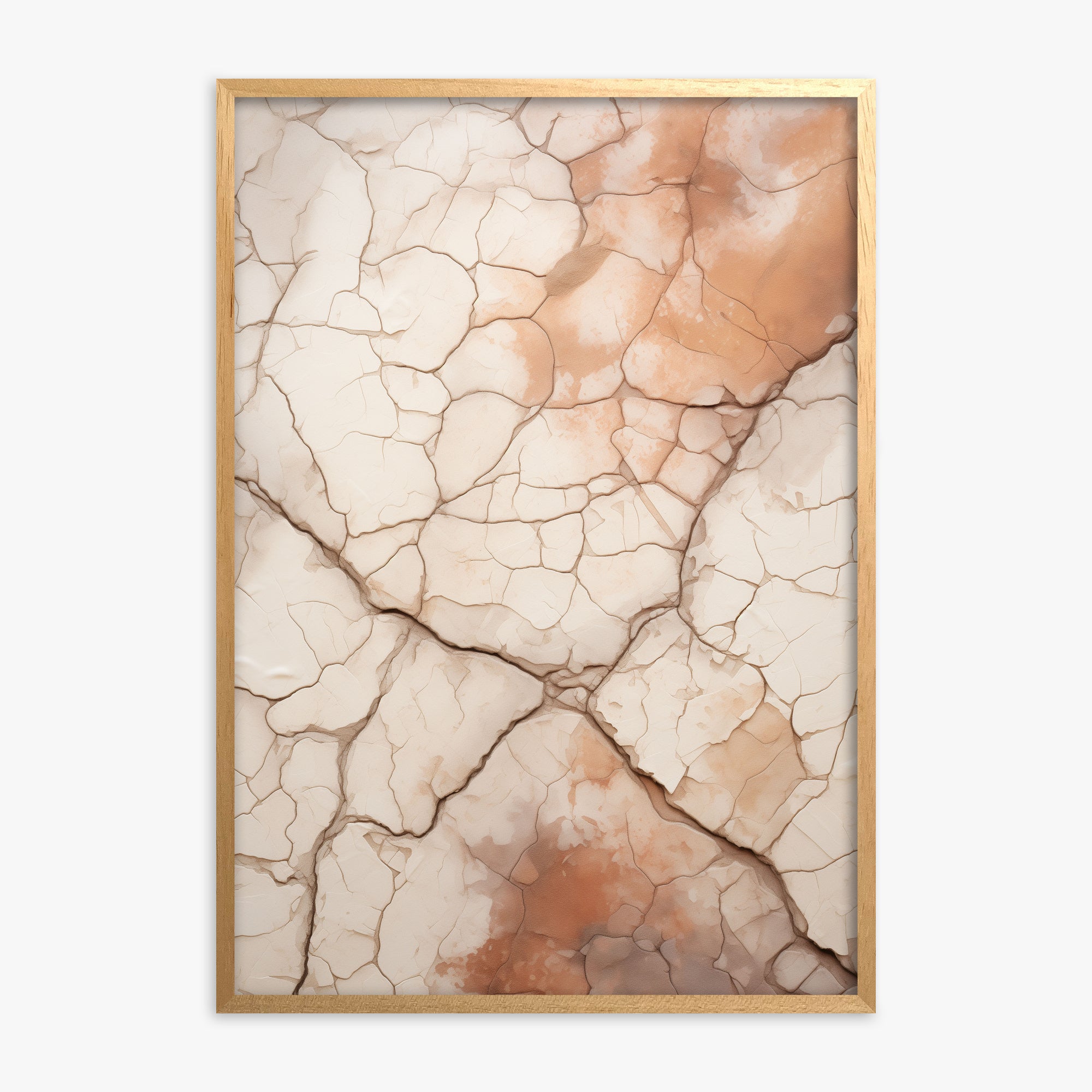 Desert Mosaic, Oak Framed Poster With Oak Frame