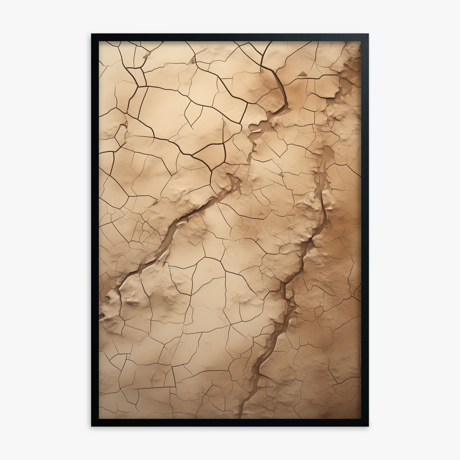 Desert Fragments, Black Framed Poster With Black Frame
