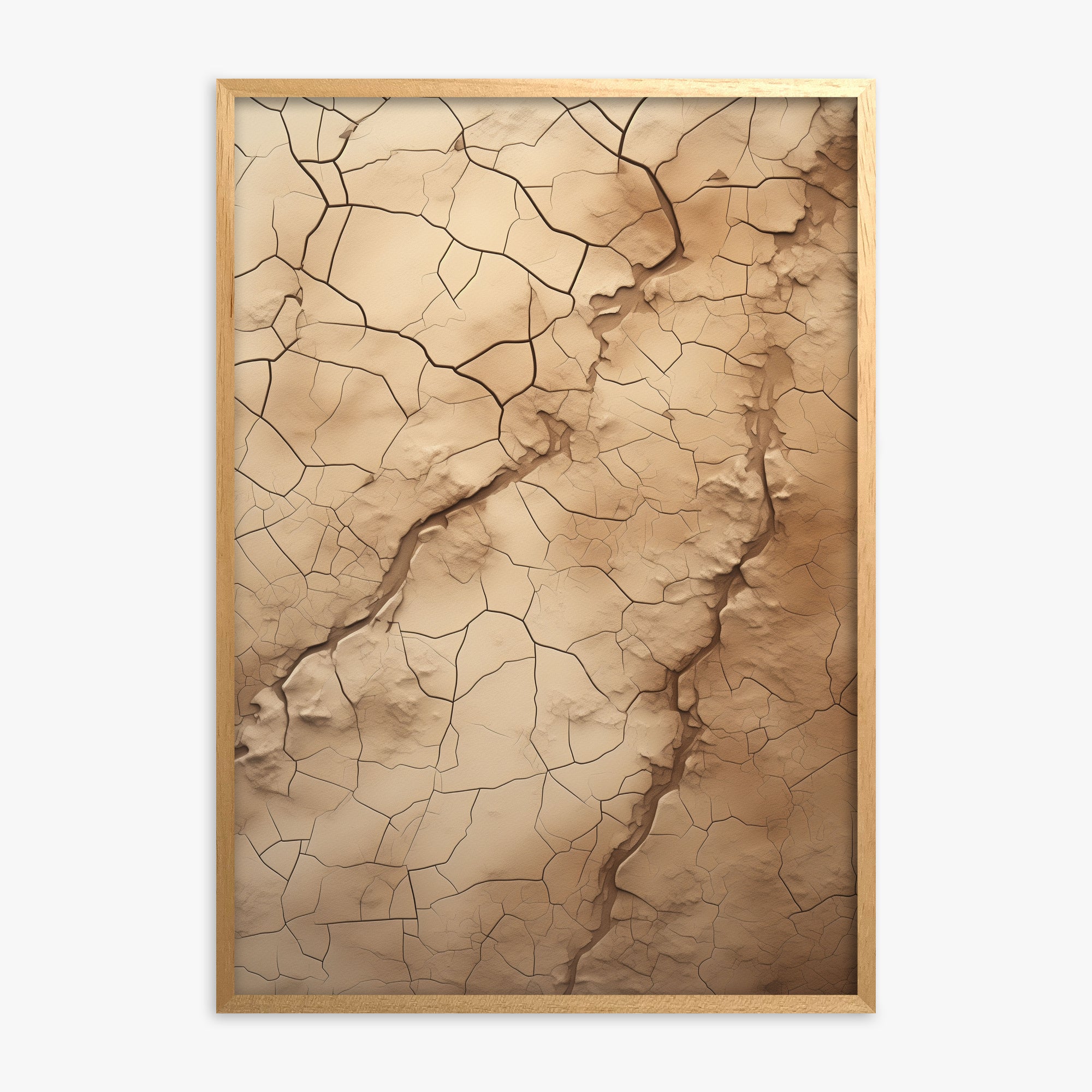 Desert Fragments, Oak Framed Poster With Oak Frame