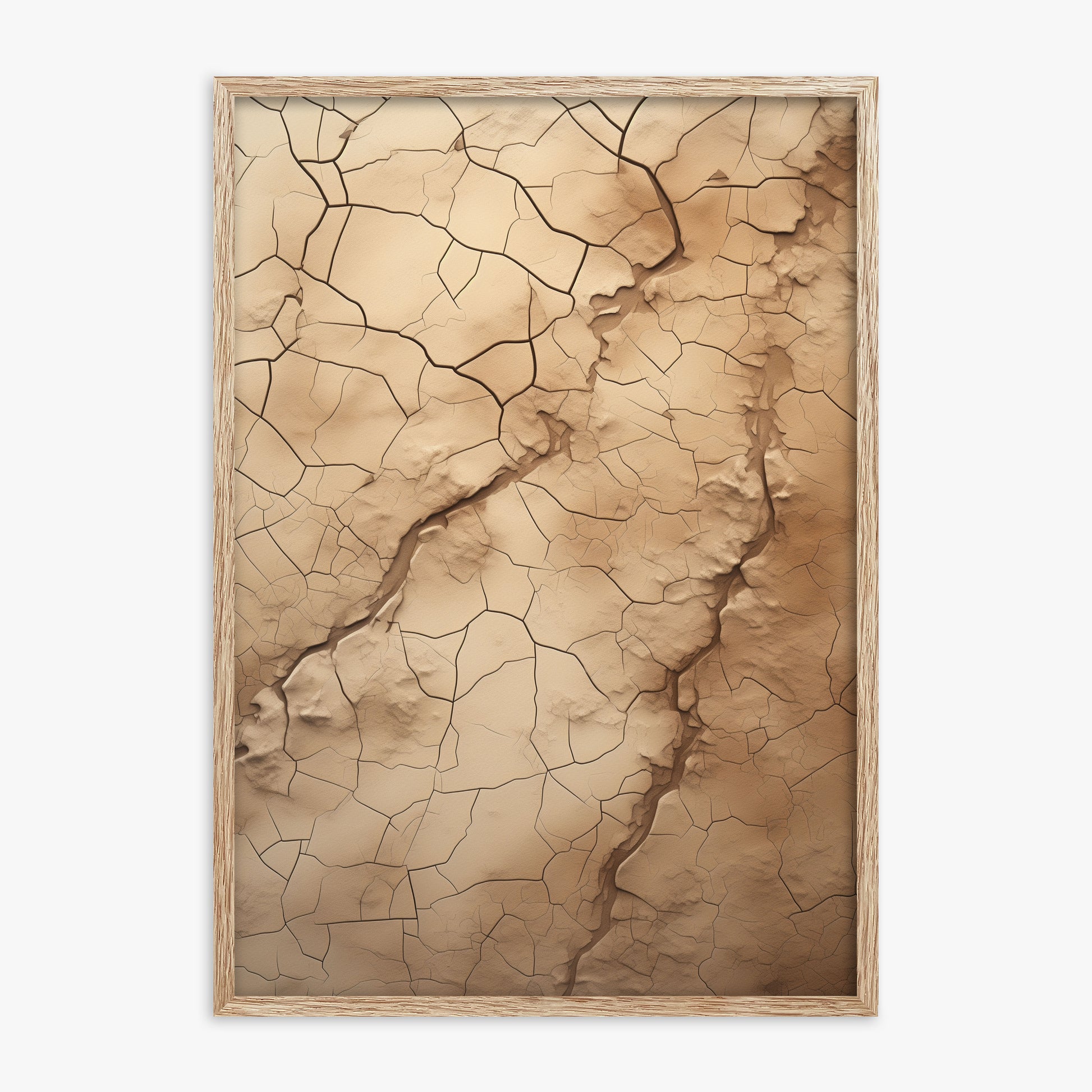 Desert Fragments, 70x100cm Framed Poster With Raw Oak Frame