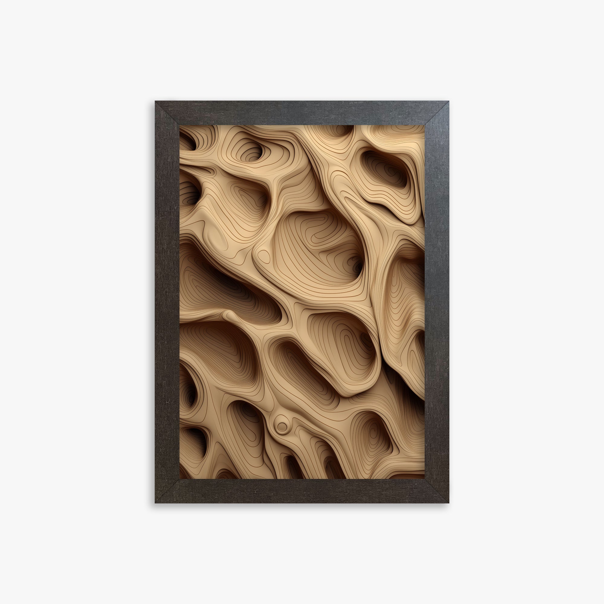 Woodland Caves, 21x30cm Framed Poster With Espresso Frame