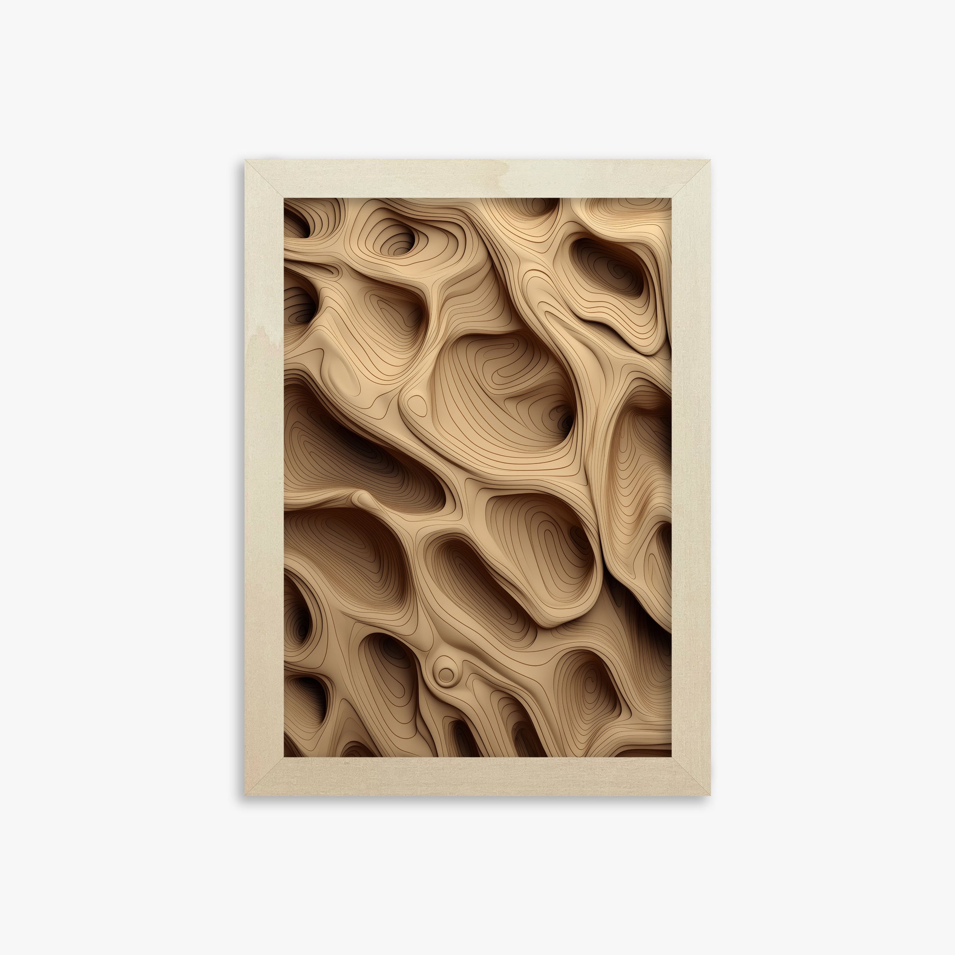 Woodland Caves, 21x30cm Framed Poster With Lime Wood Frame