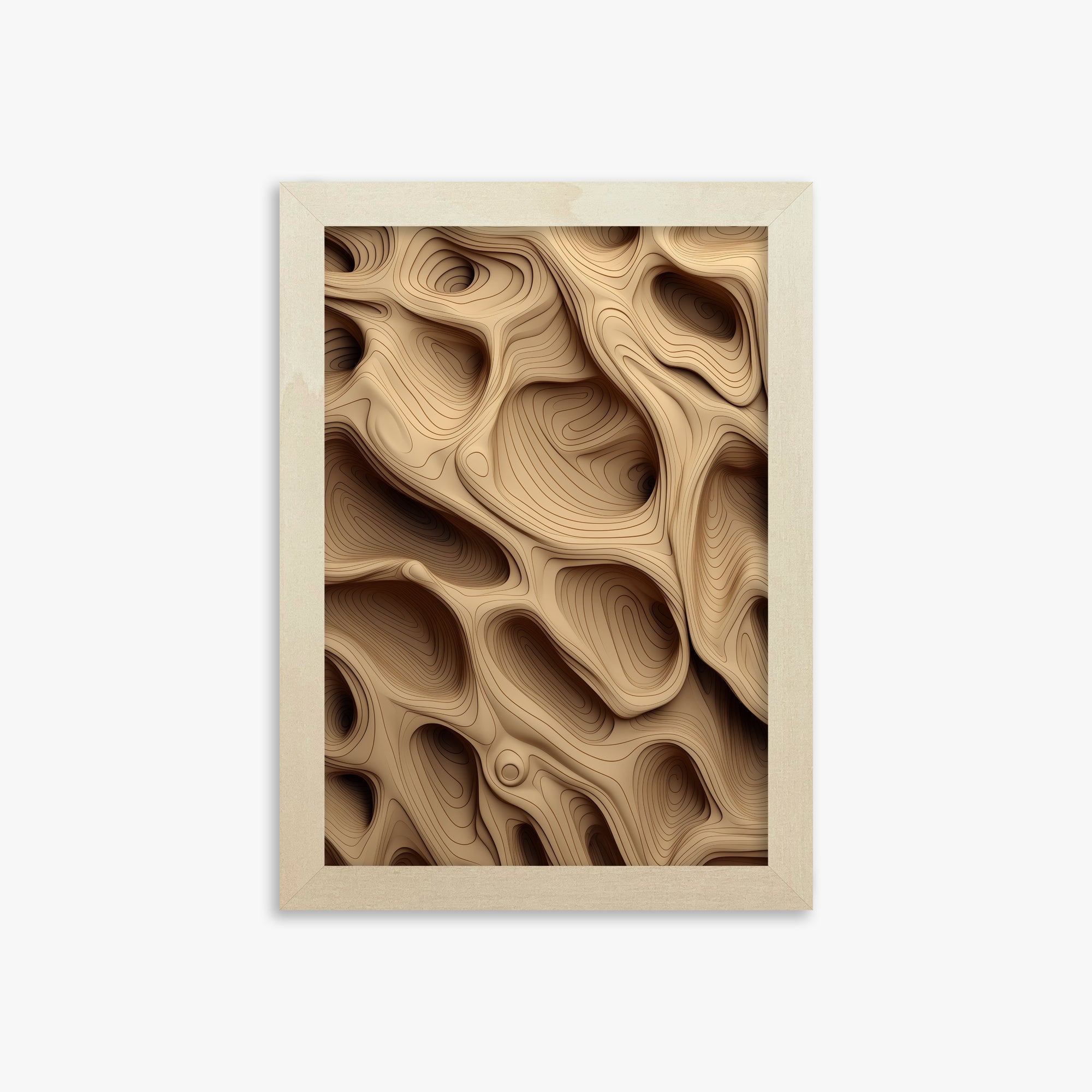 Woodland Caves, 21x30cm Framed Poster With Lime Wood Frame