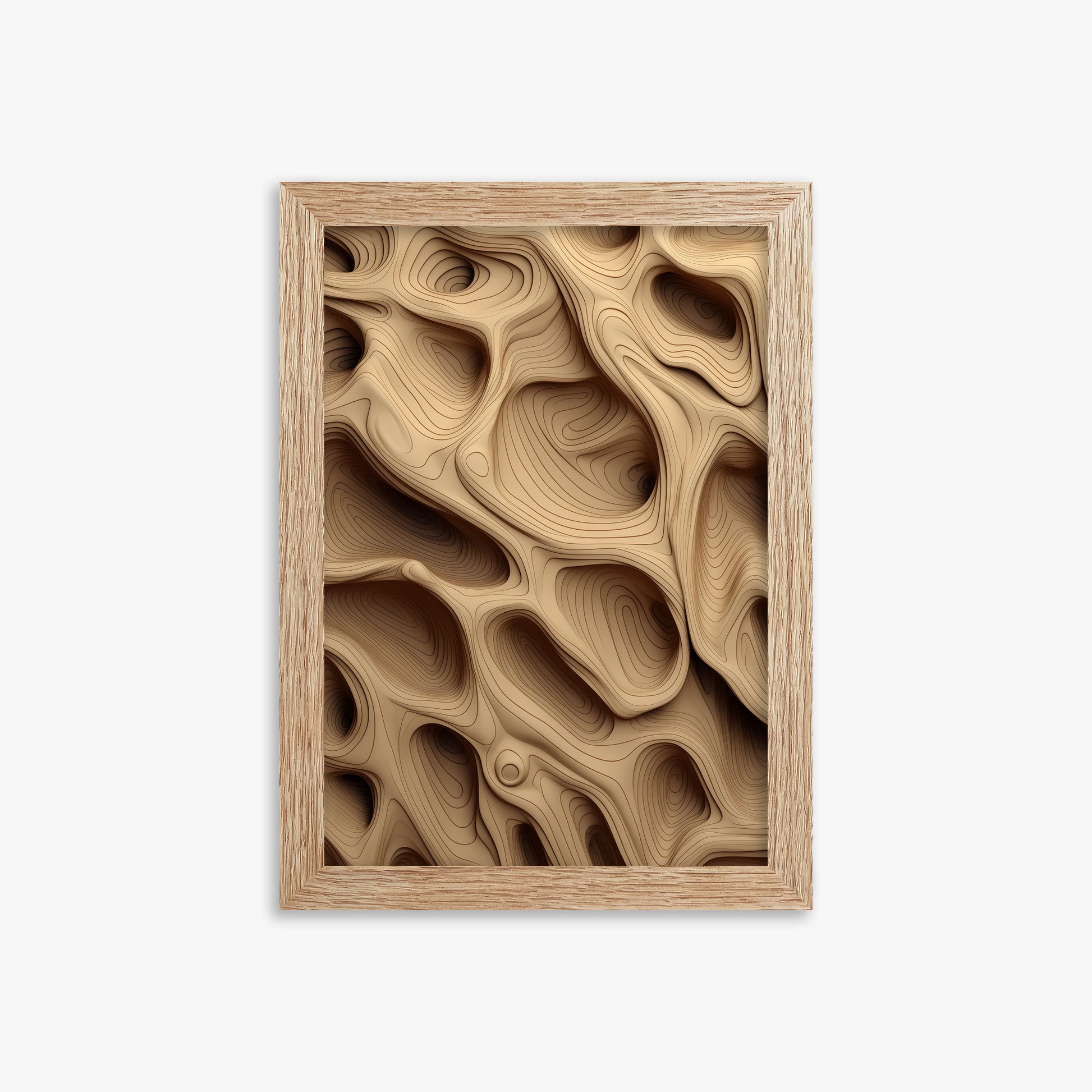 Woodland Caves, 21x30cm Framed Poster With Raw Oak Frame