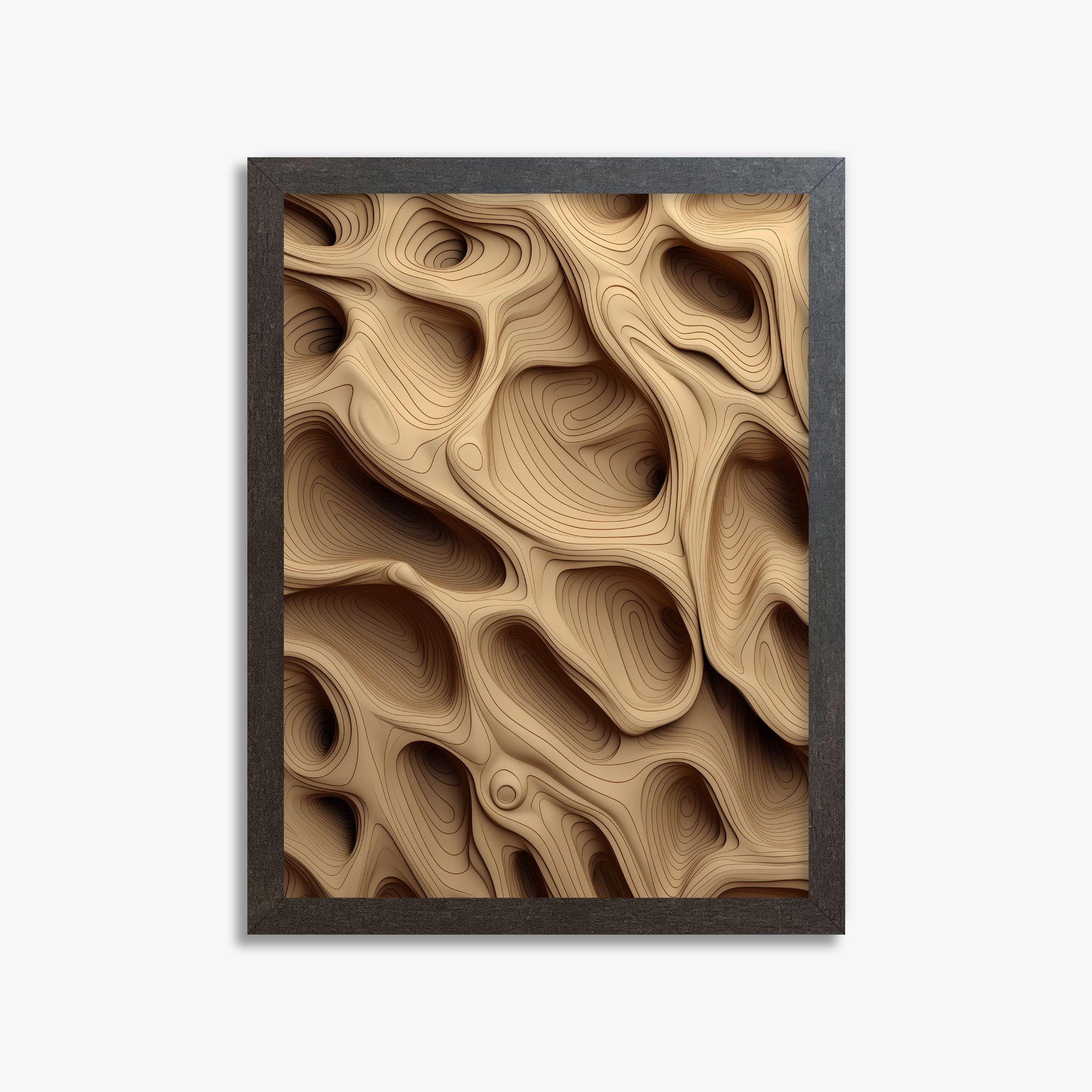 Woodland Caves, 30x40cm Framed Poster With Espresso Frame