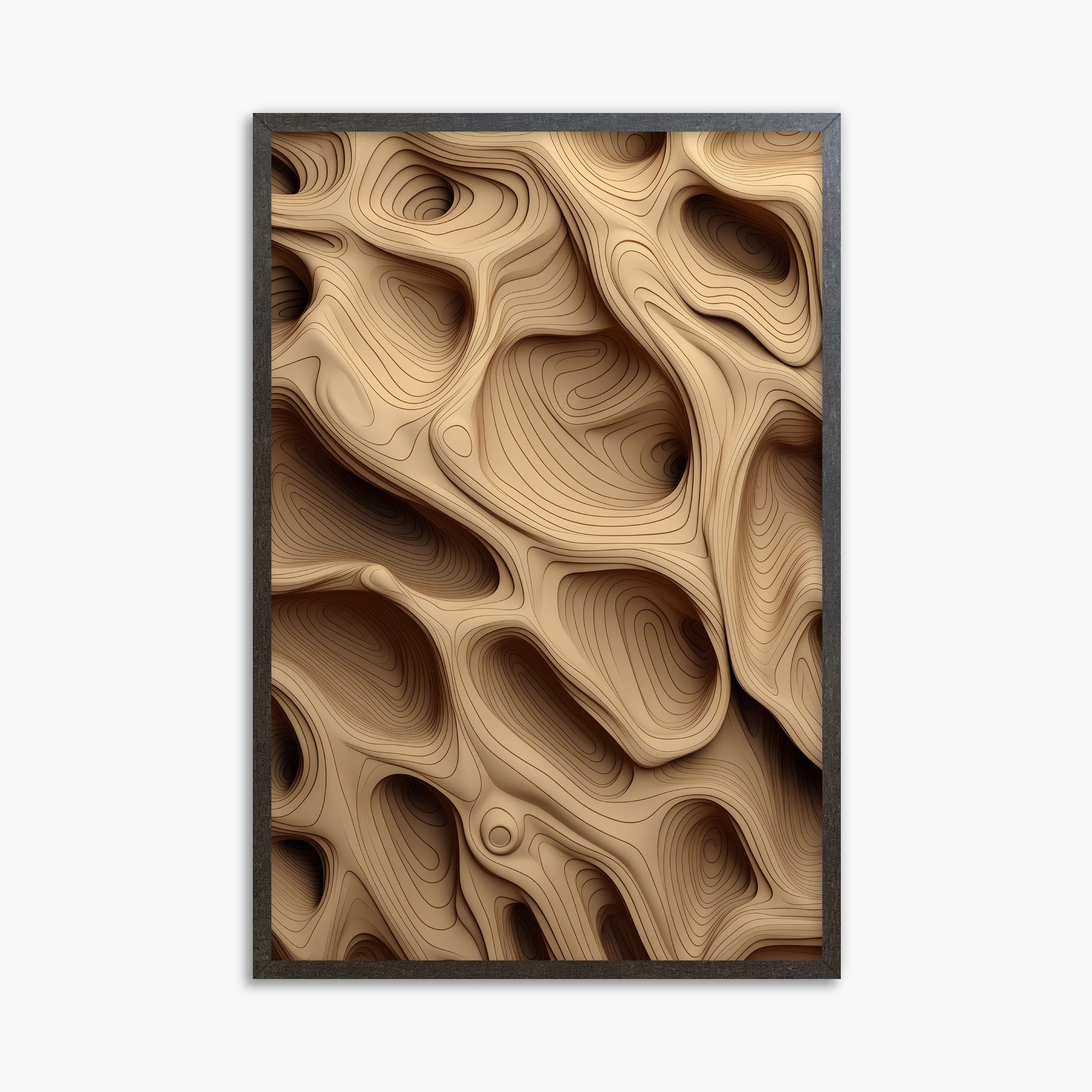 Woodland Caves, 61x91cm Framed Poster With Espresso Frame