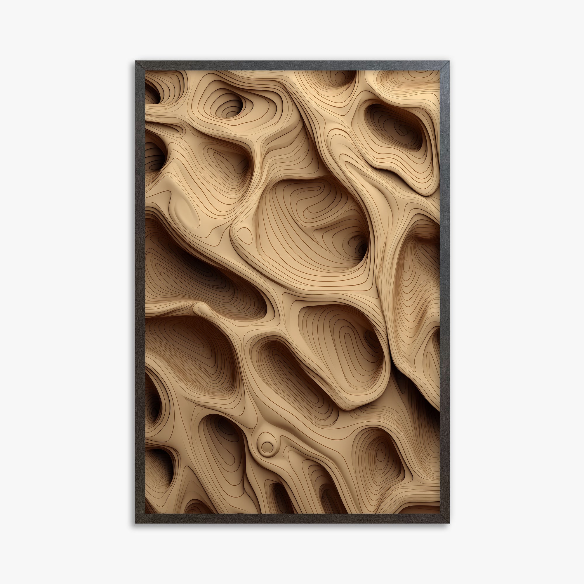 Woodland Caves, 61x91cm Framed Poster With Espresso Frame