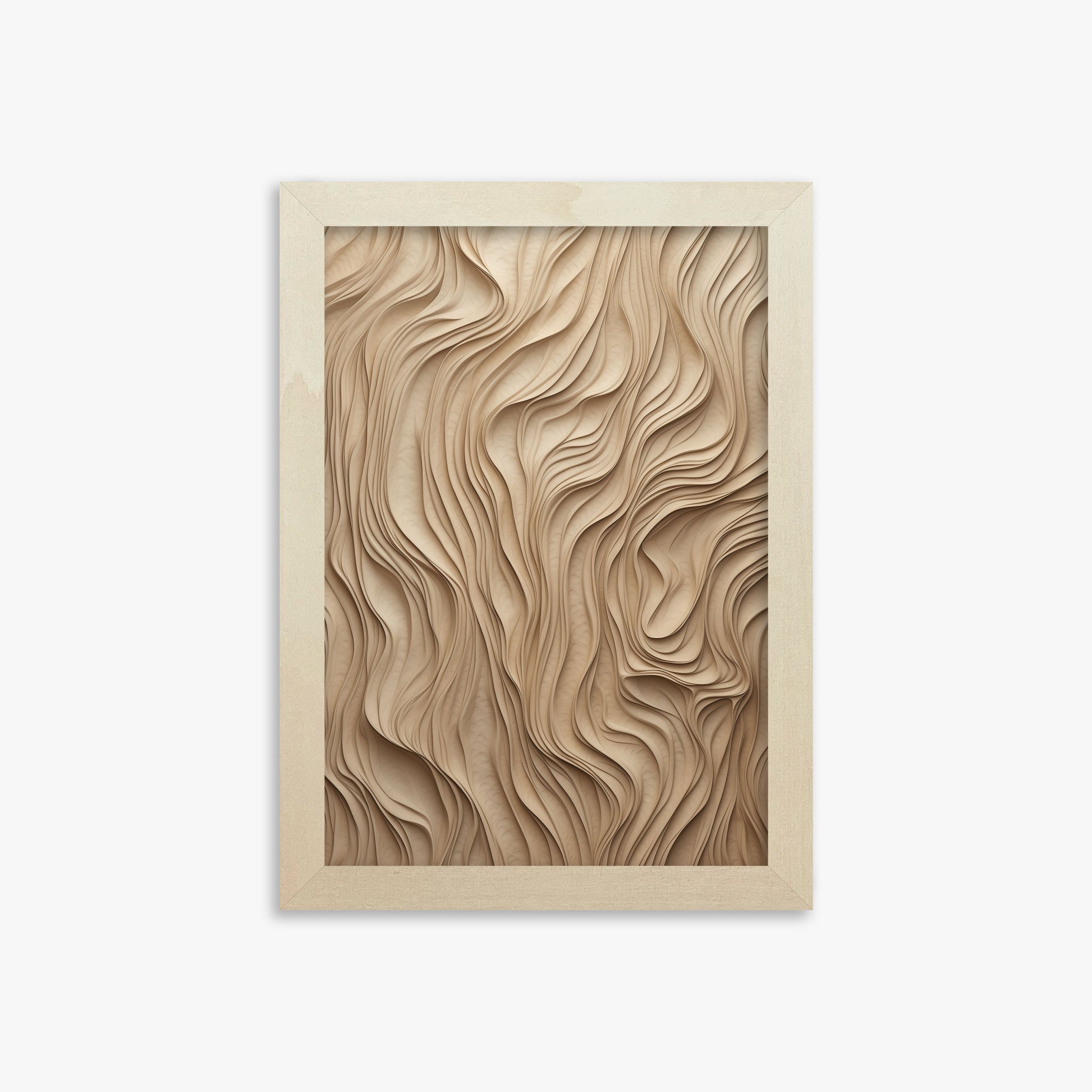 Golden Waves, 21x30cm Framed Poster With Lime Wood Frame