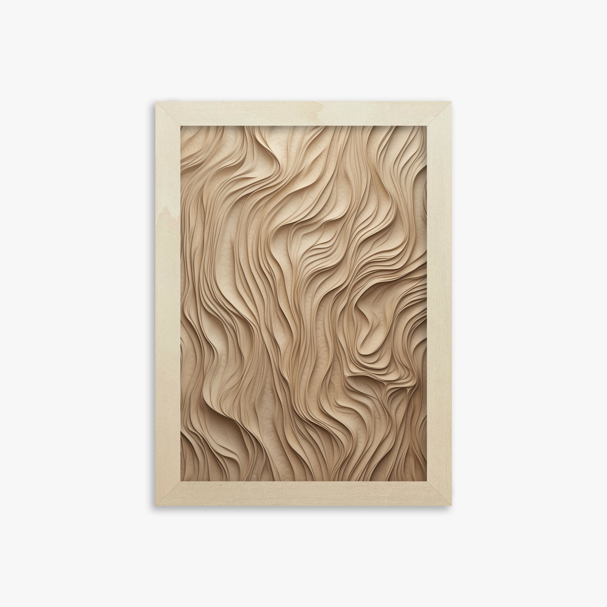 Golden Waves, 21x30cm Framed Poster With Lime Wood Frame