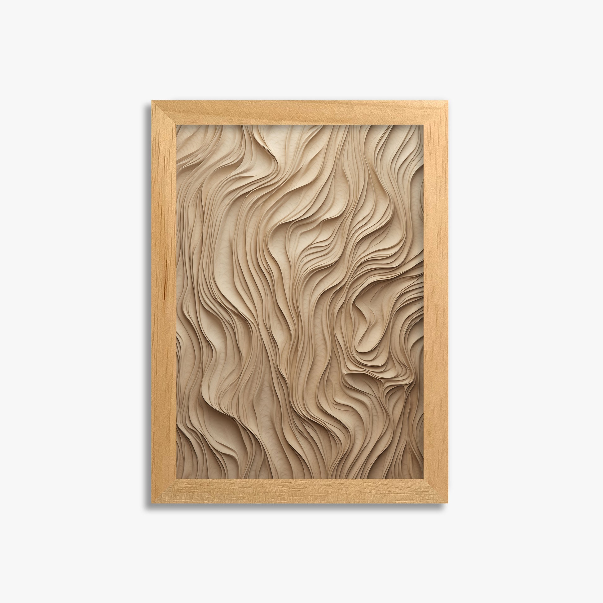 Golden Waves, 21x30cm Framed Poster With Oak Frame