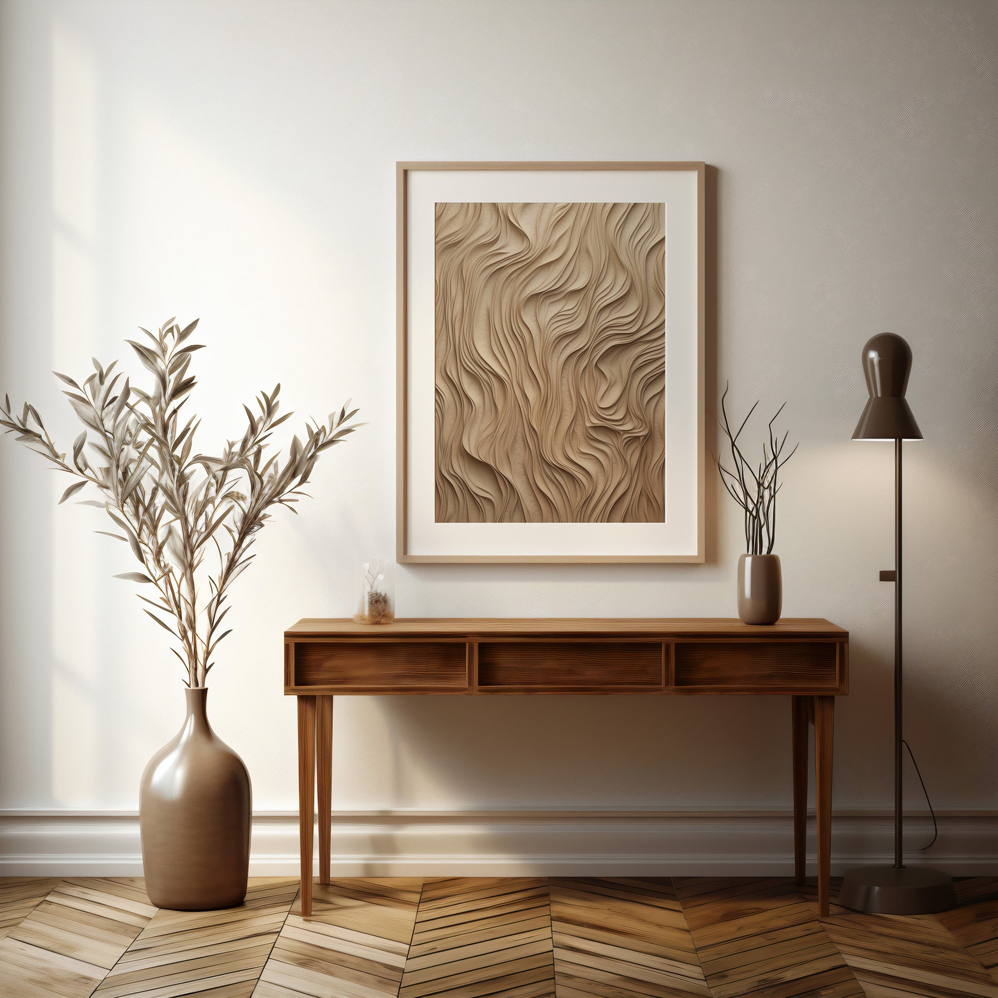 Design Concept No. 37 for Golden Waves Modern Poster Art