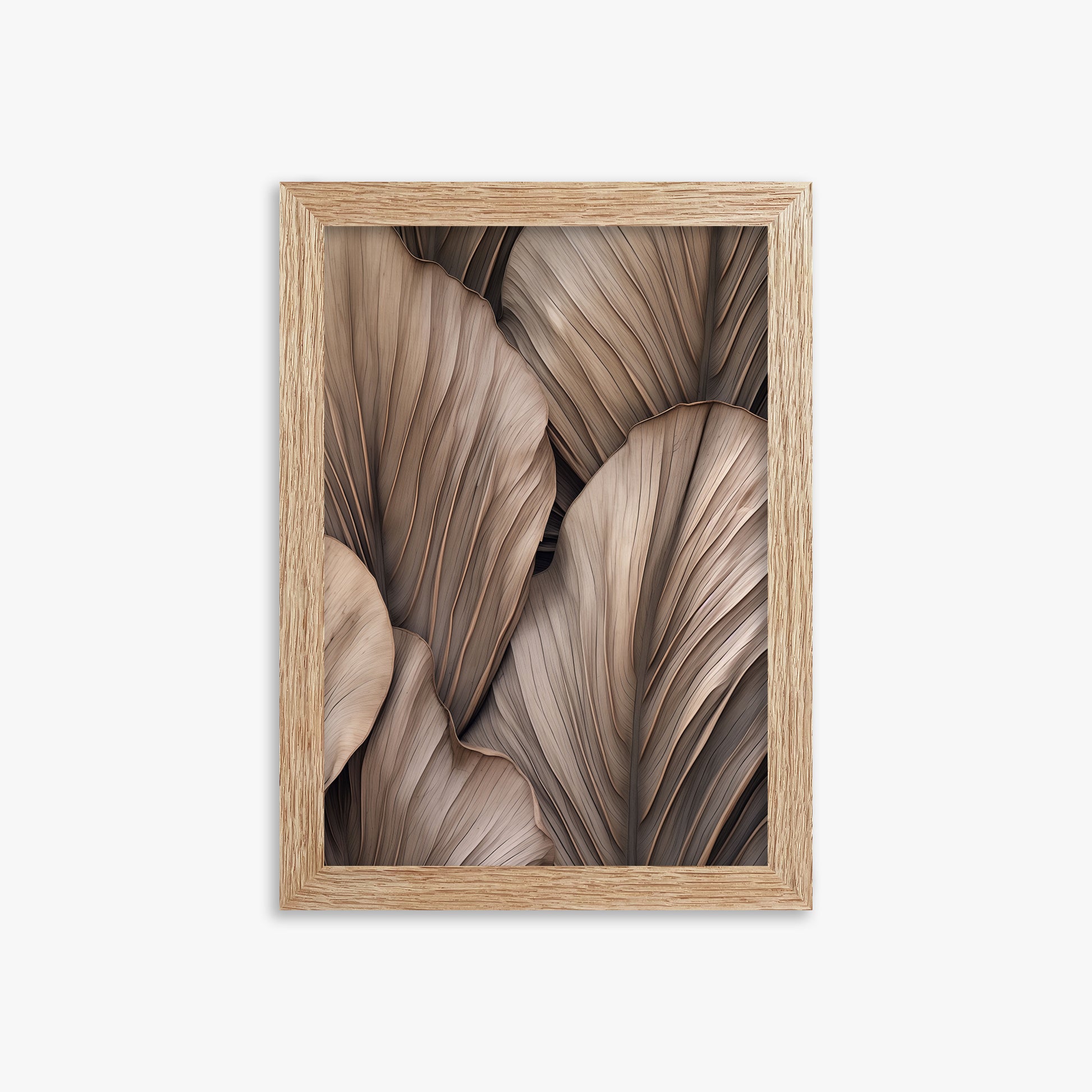 Desert Fan Palms, 21x30cm Framed Poster With Raw Oak Frame