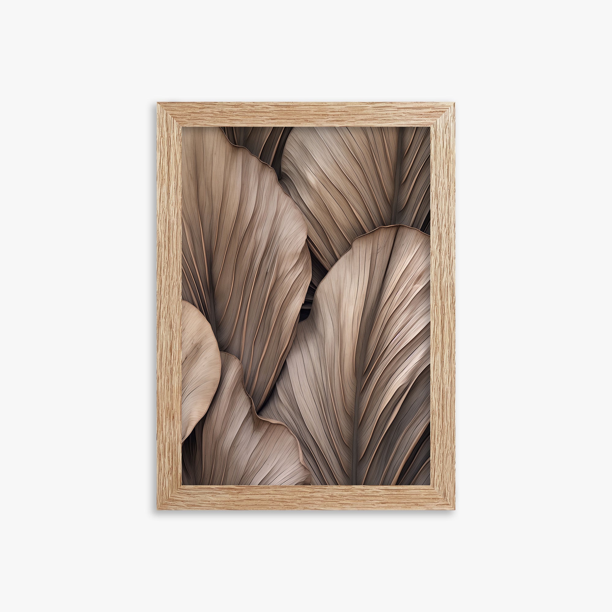 Desert Fan Palms, 21x30cm Framed Poster With Raw Oak Frame