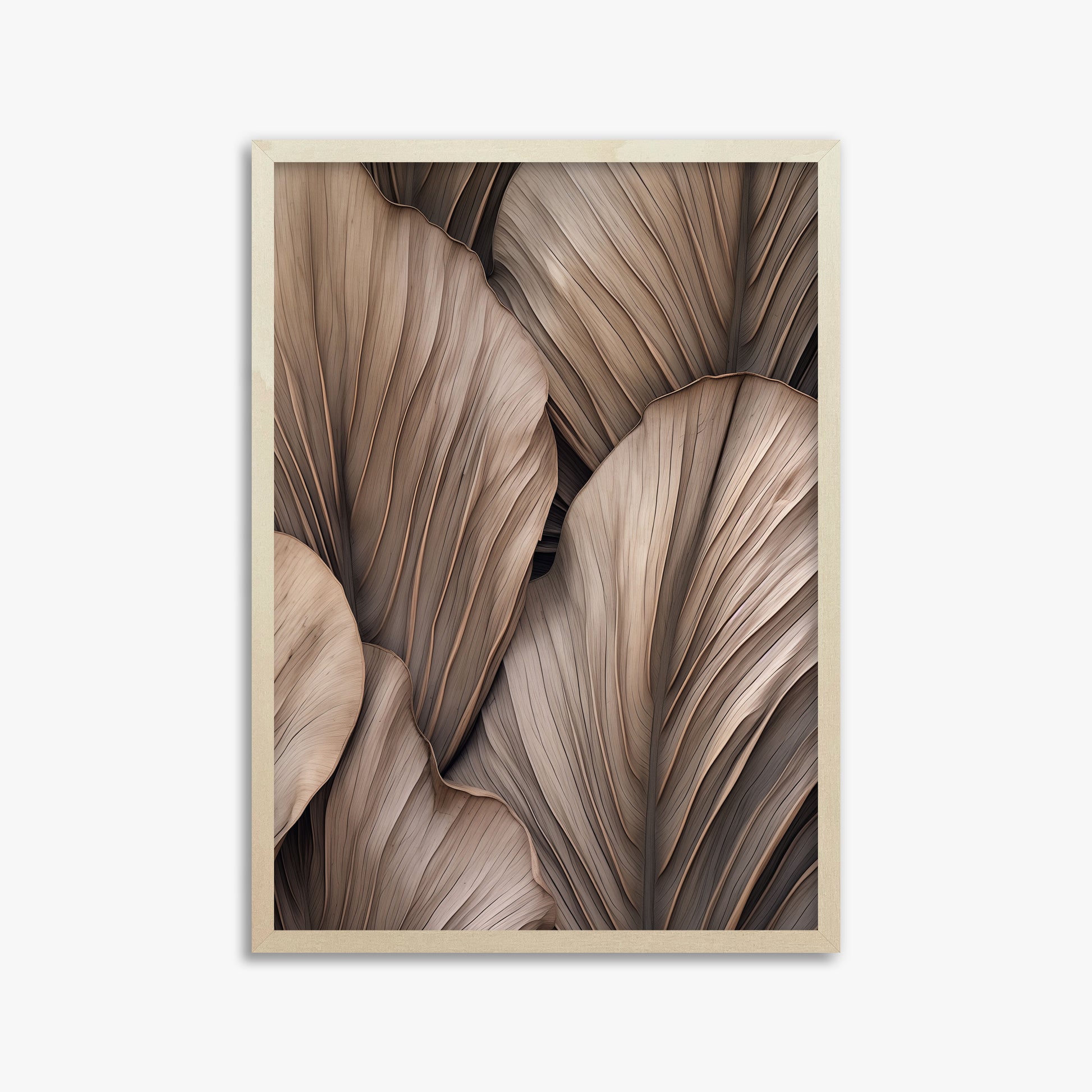 Desert Fan Palms, 50x70cm Framed Poster With Lime Wood Frame