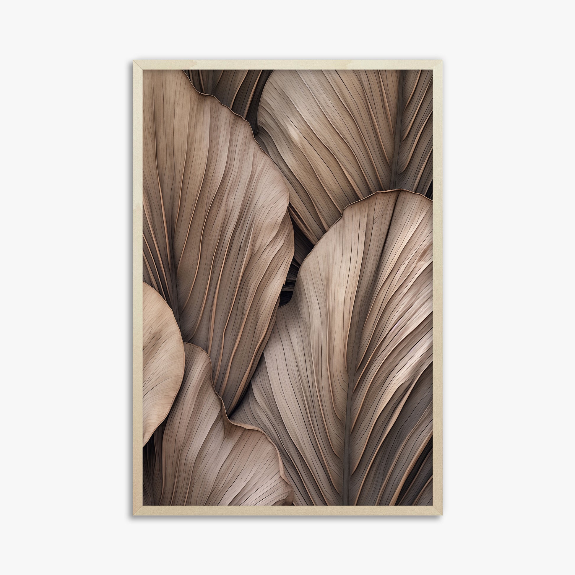 Desert Fan Palms, 61x91cm Framed Poster With Lime Wood Frame