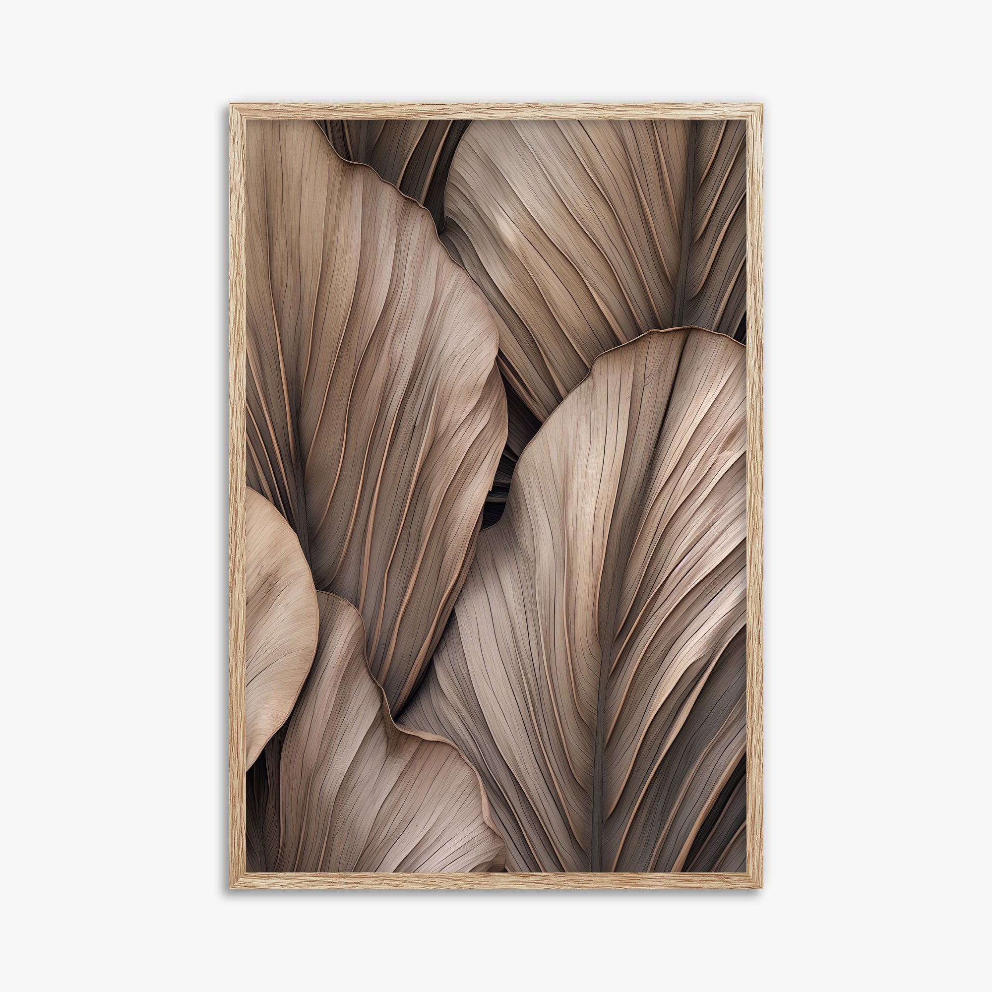 Desert Fan Palms, 61x91cm Framed Poster With Raw Oak Frame
