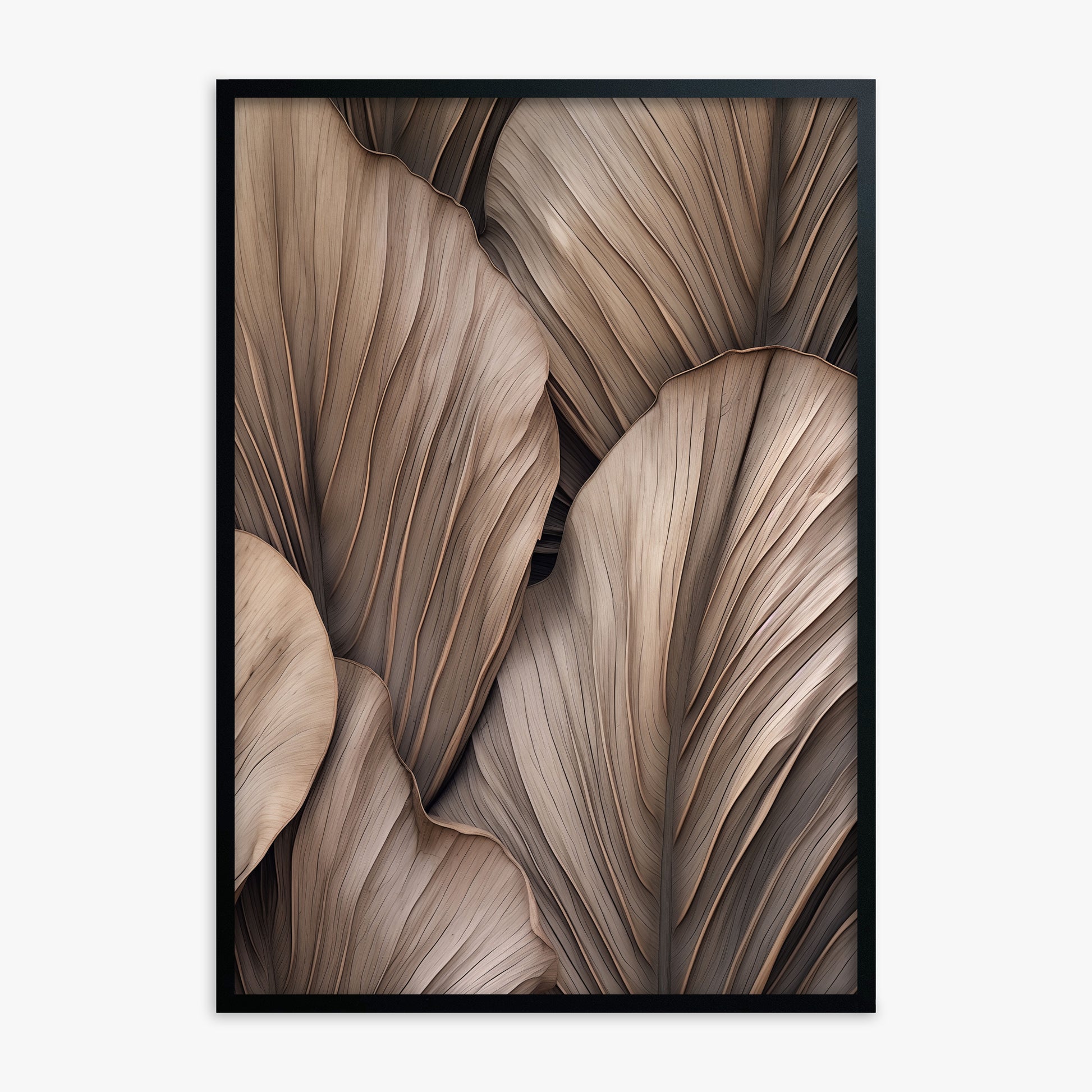 Desert Fan Palms, Black Framed Poster With Black Frame