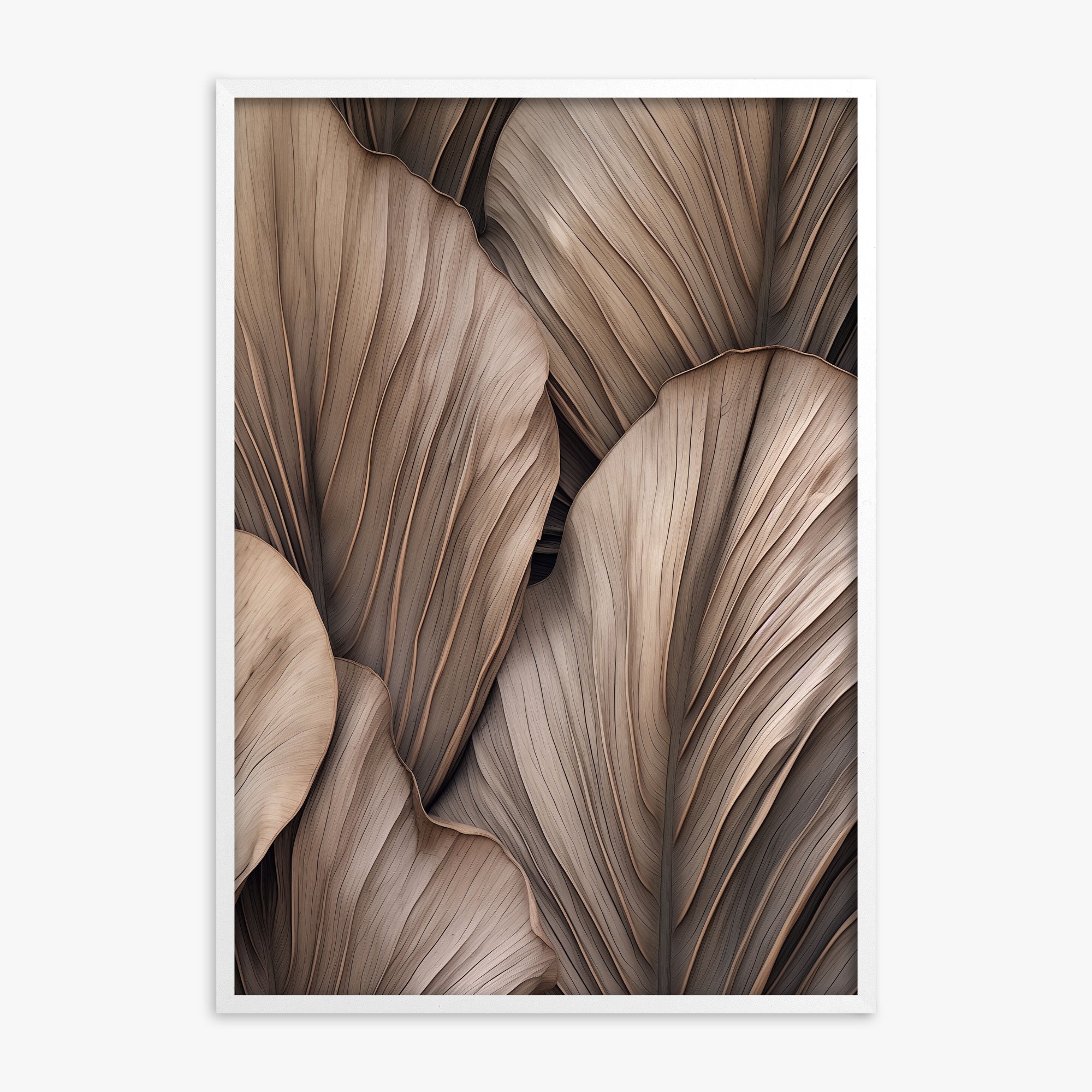 Desert Fan Palms, White Framed Poster With White Frame