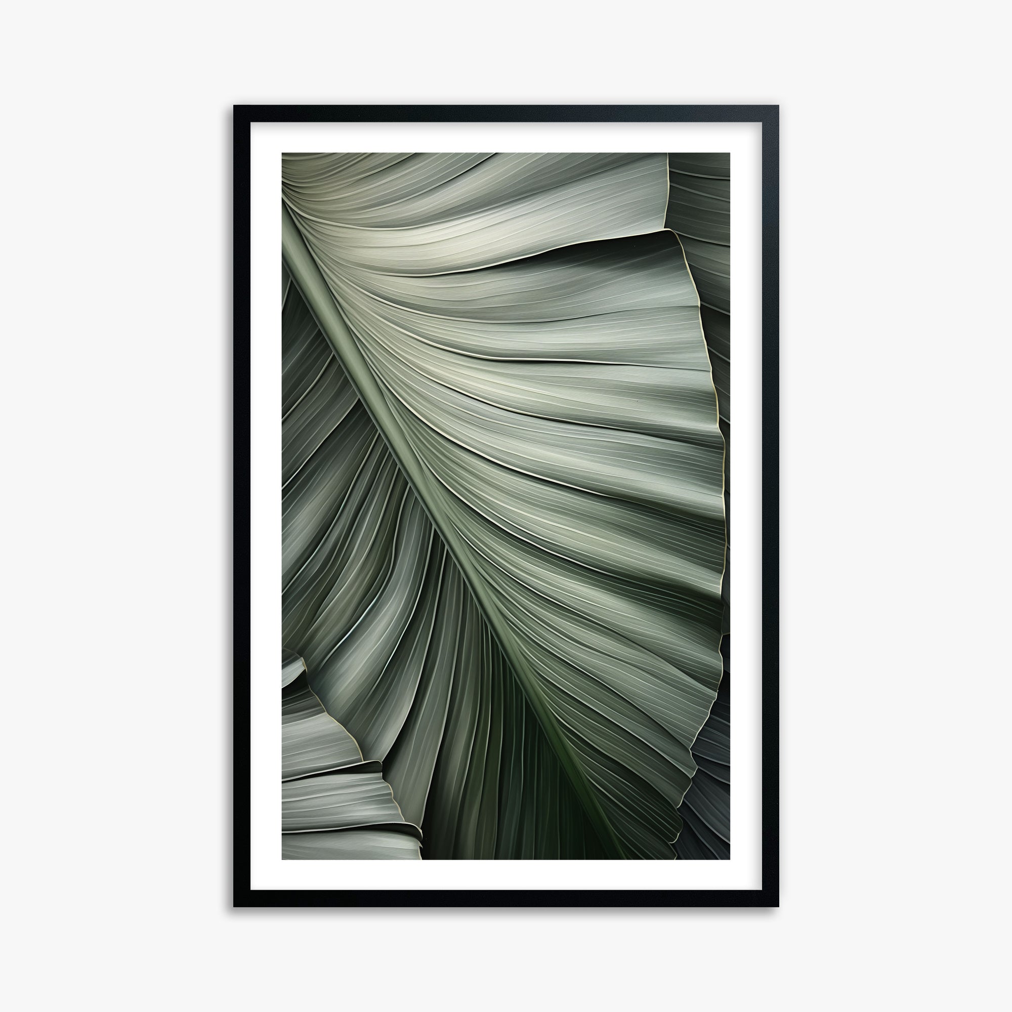 Palm Canopy, 61x91cm Framed Poster With Black Frame