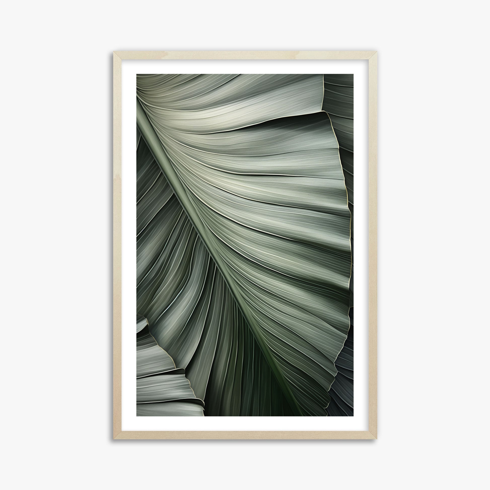 Palm Canopy, 61x91cm Framed Poster With Lime Wood Frame