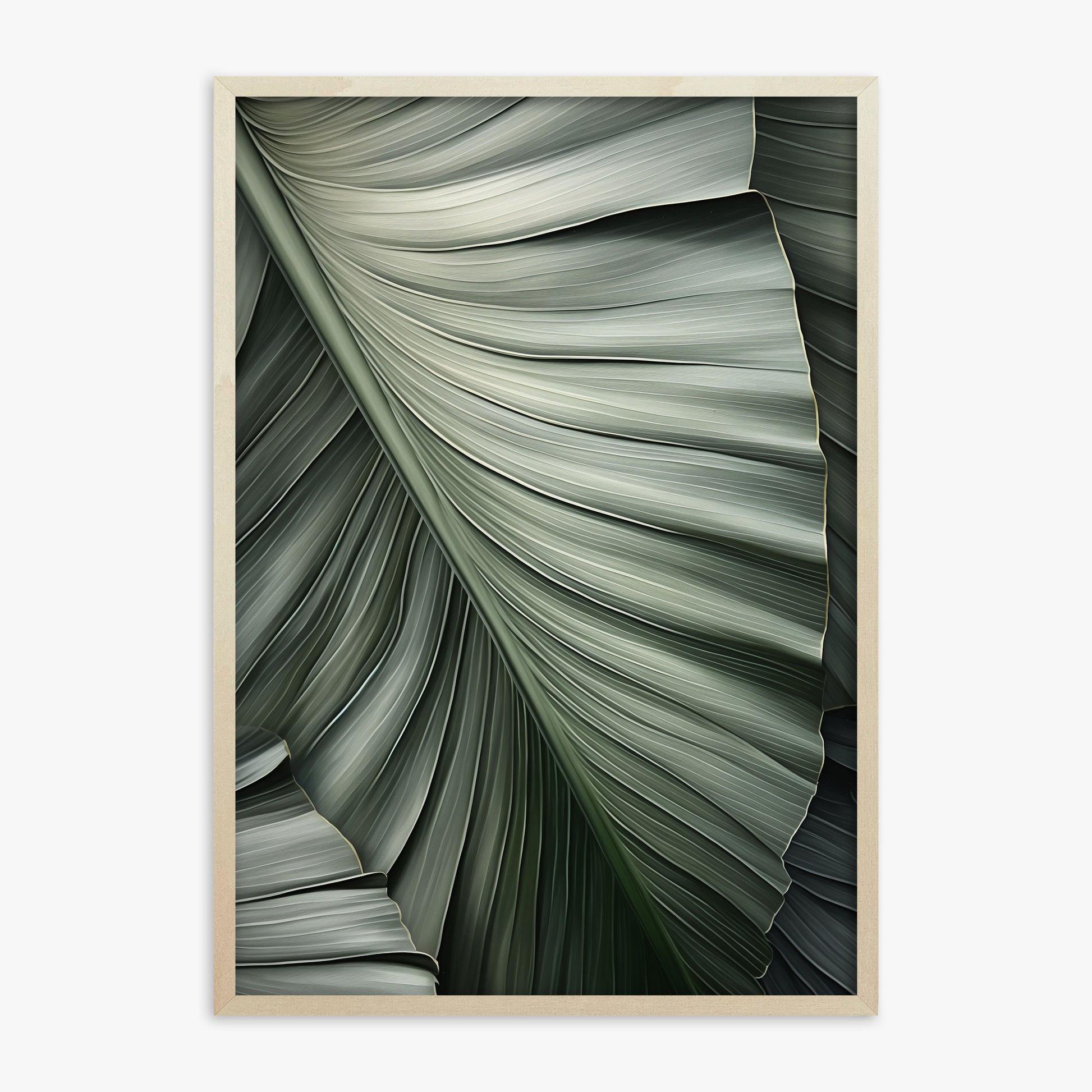 Palm Canopy, 70x100cm Framed Poster With Lime Wood Frame