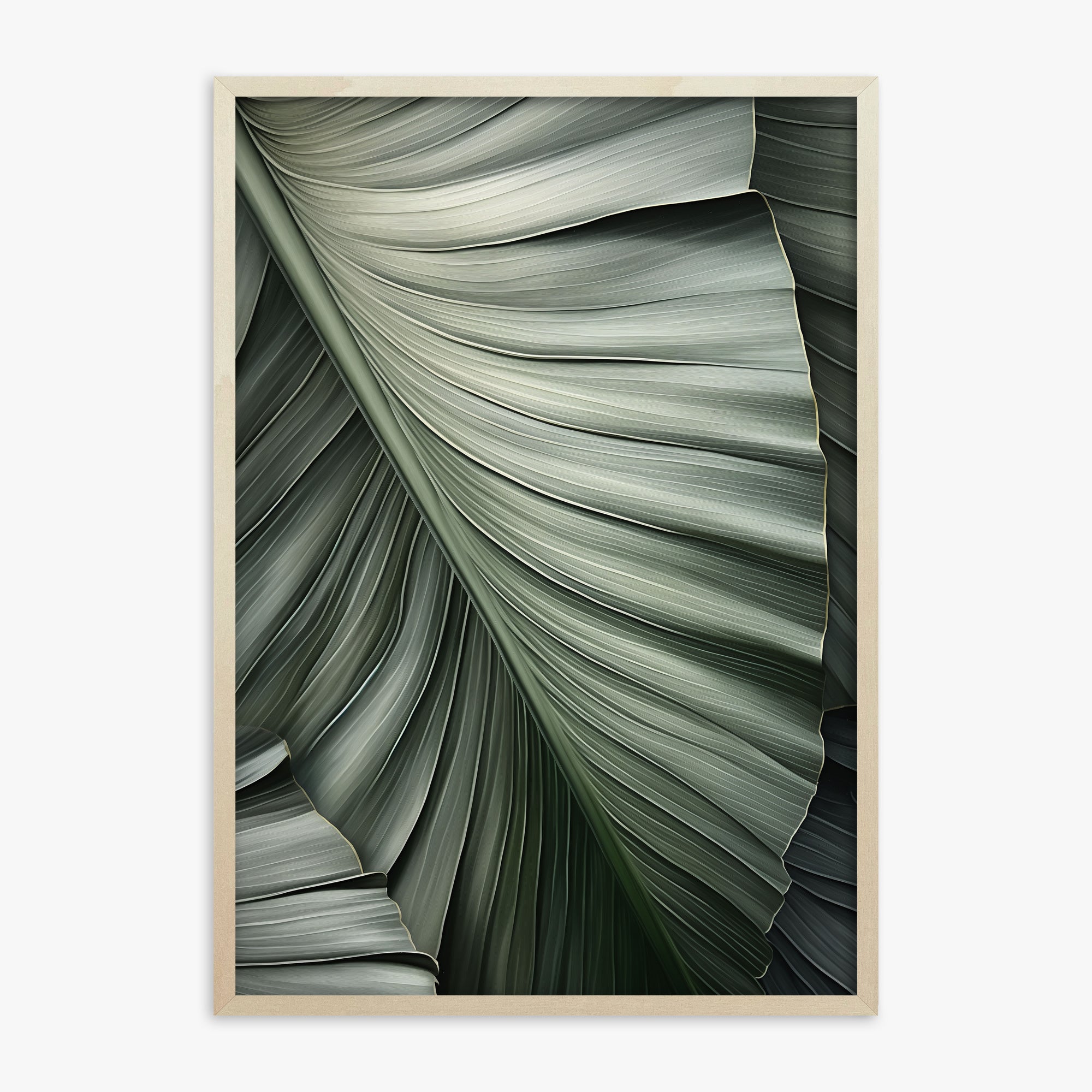 Palm Canopy, 70x100cm Framed Poster With Lime Wood Frame