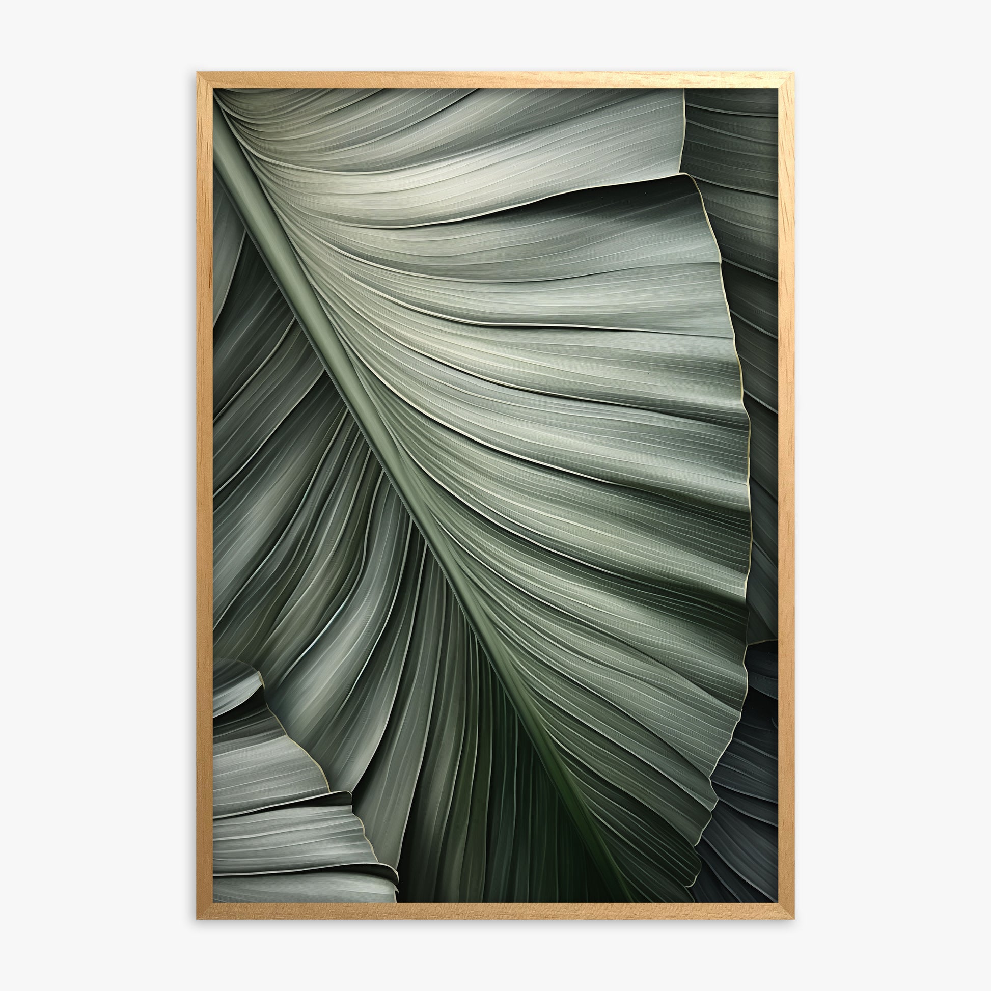 Palm Canopy, Oak Framed Poster With Oak Frame
