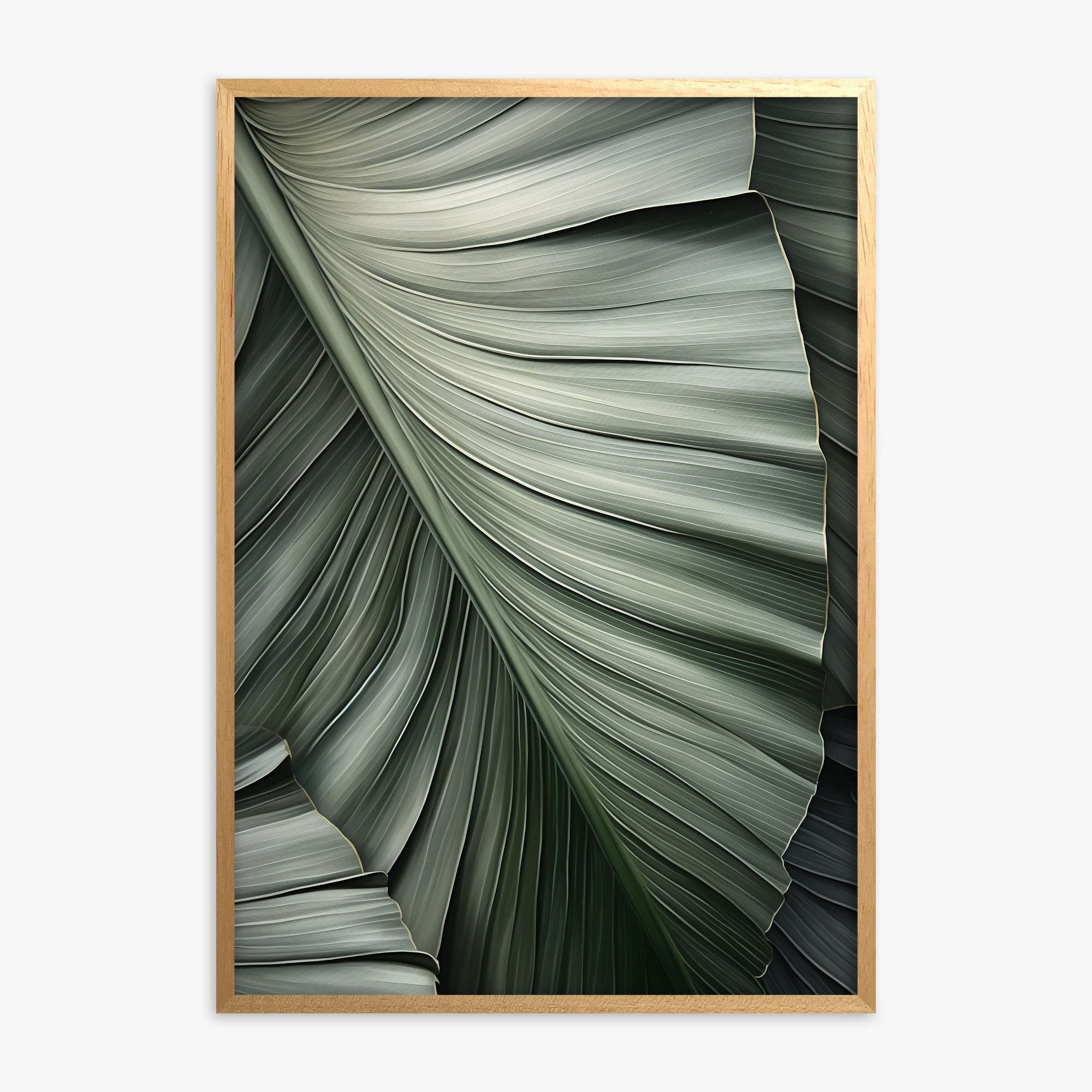 Palm Canopy, Oak Framed Poster With Oak Frame
