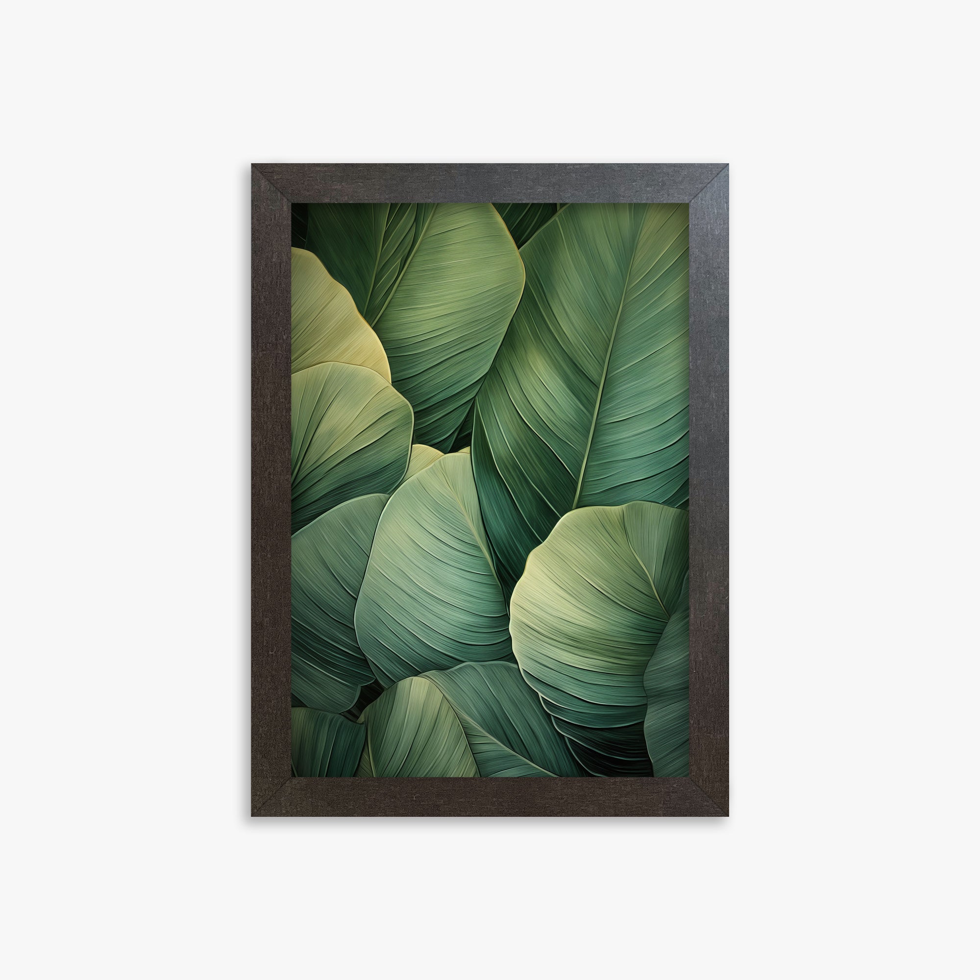 Emerald Tropics, 21x30cm Framed Art Reproduction With Espresso Frame