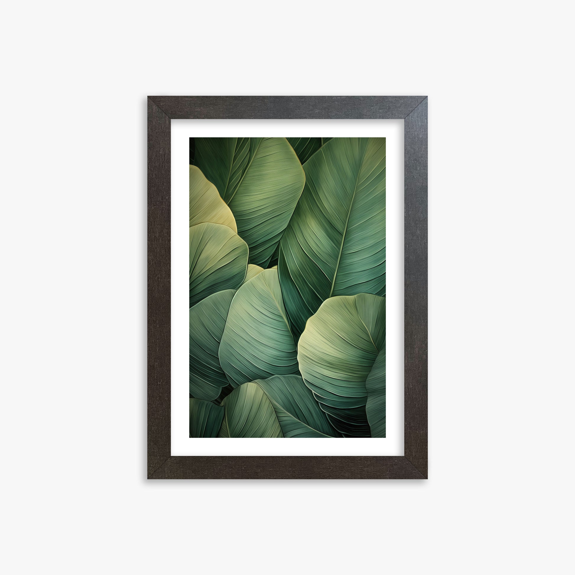 Emerald Tropics, 21x30cm Framed Art Reproduction With Espresso Frame