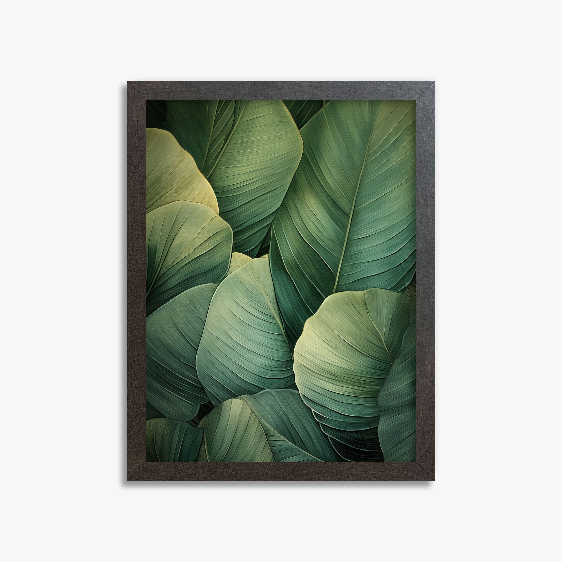 Emerald Tropics, 30x40cm Framed Art Reproduction With Espresso Frame