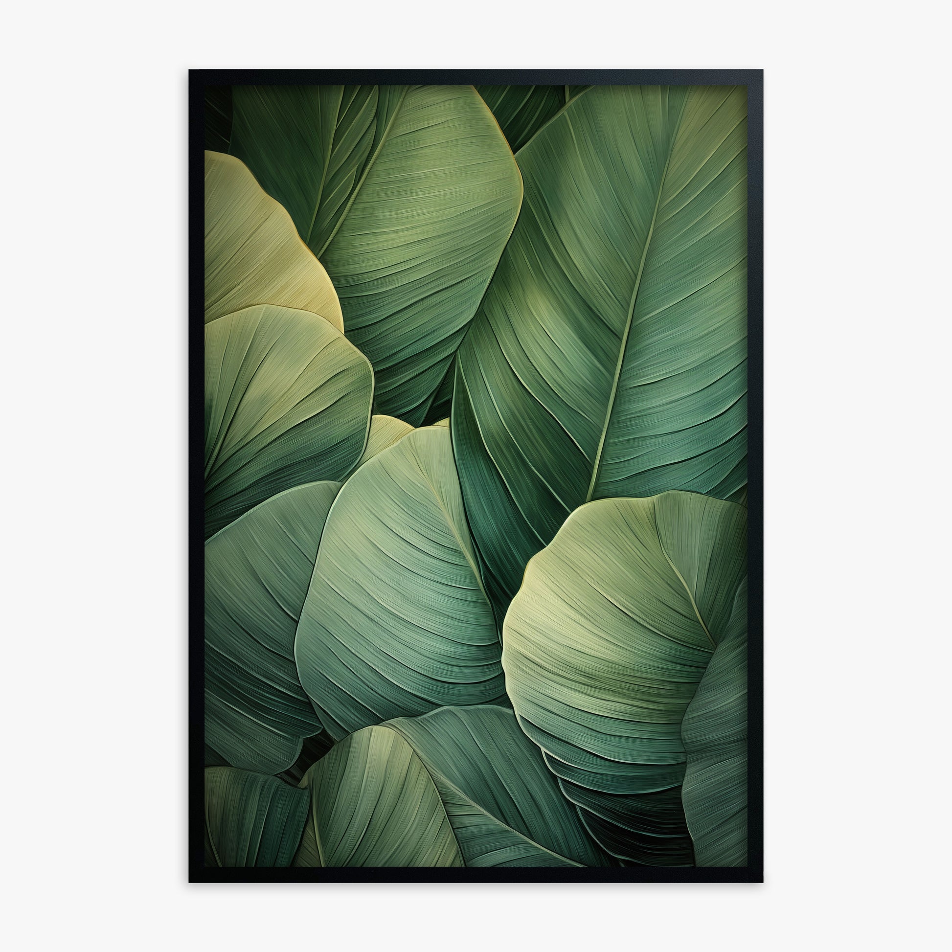 Emerald Tropics, Black Framed Poster With Black Frame