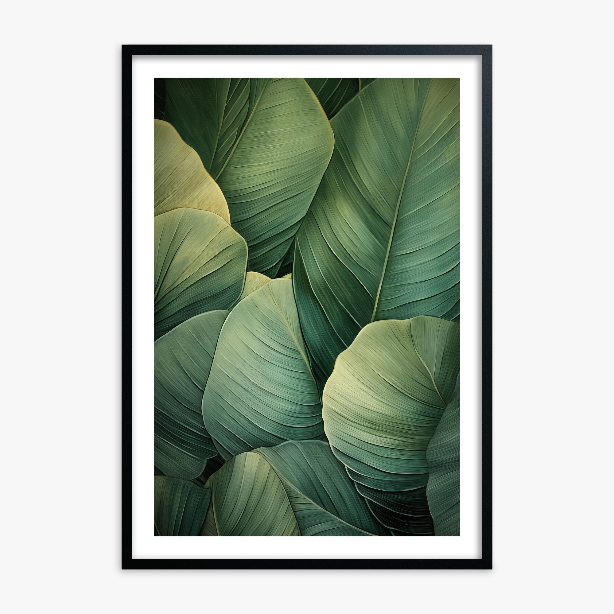 Emerald Tropics, Black Framed Poster With Black Frame