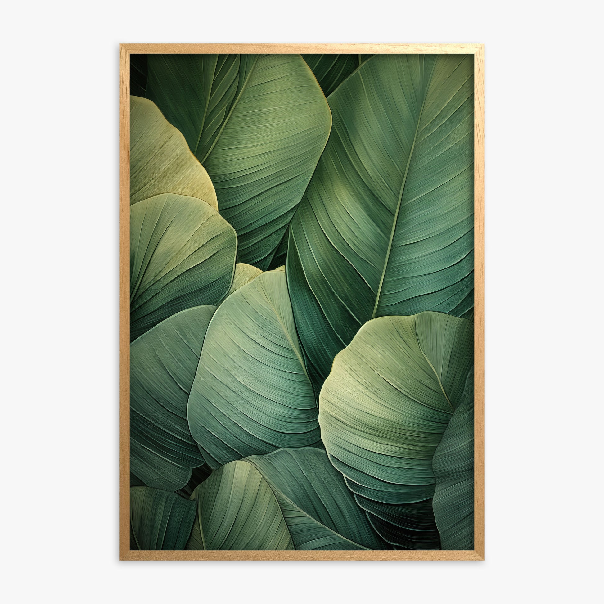 Emerald Tropics, Oak Framed Poster With Oak Frame