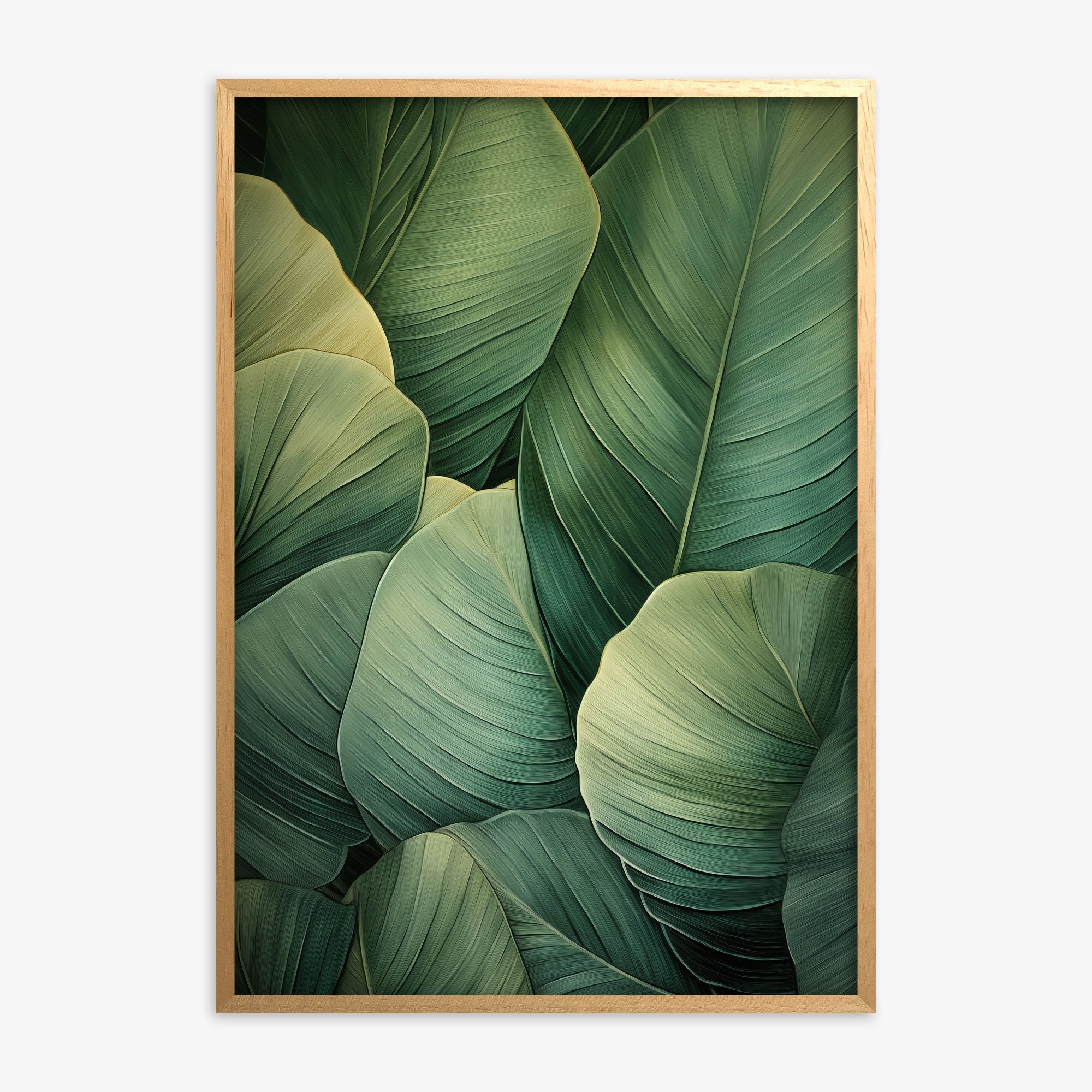 Emerald Tropics, Oak Framed Poster With Oak Frame